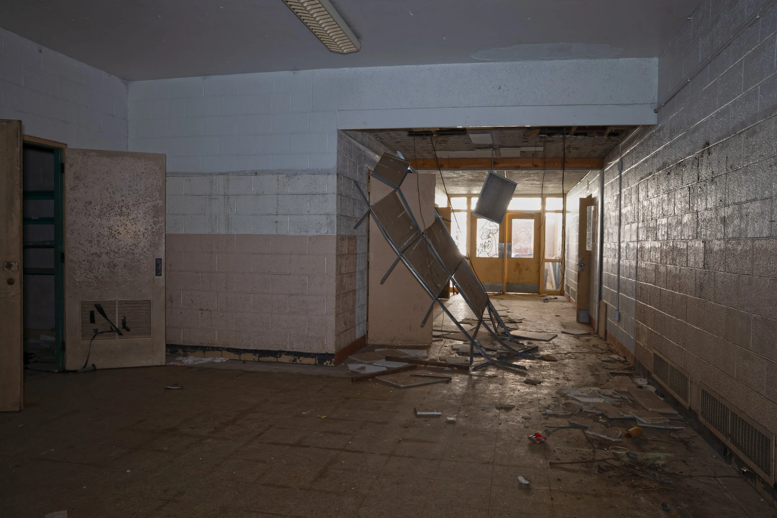 1st floor section note the doors ahead would have once connected to what is the now the Rec Center section of Carver