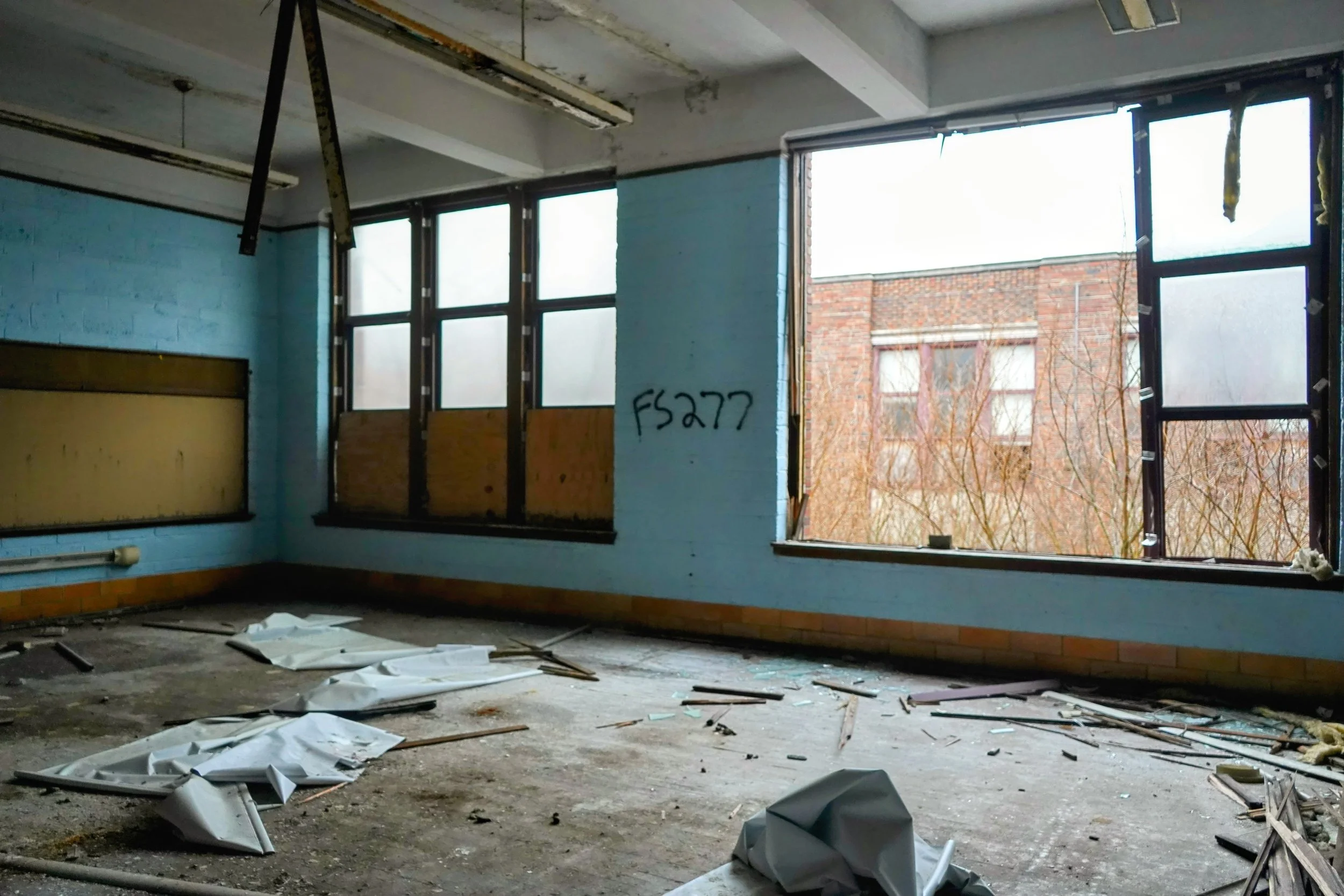 One of the classrooms on the second floor