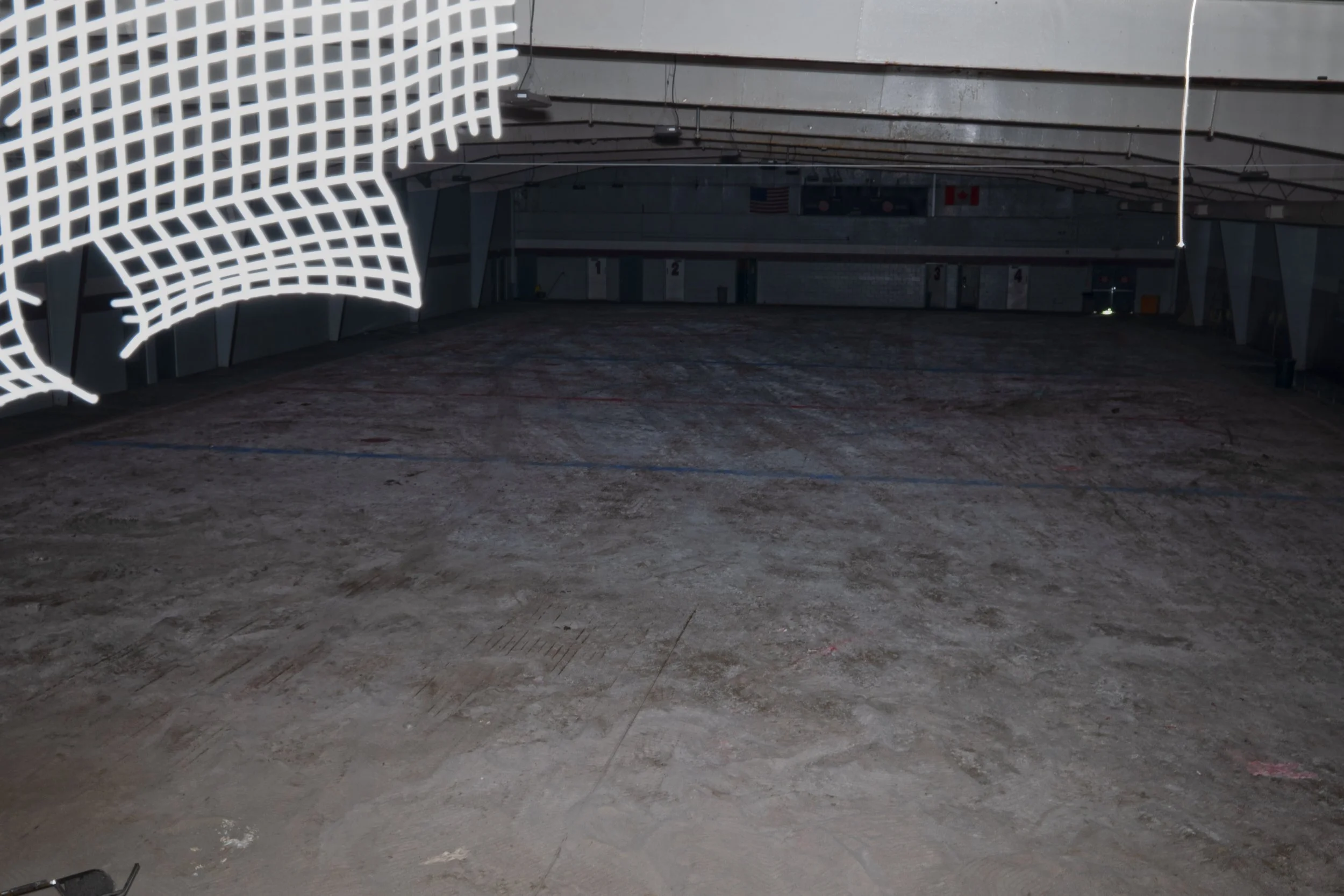 viewing area above sandy court