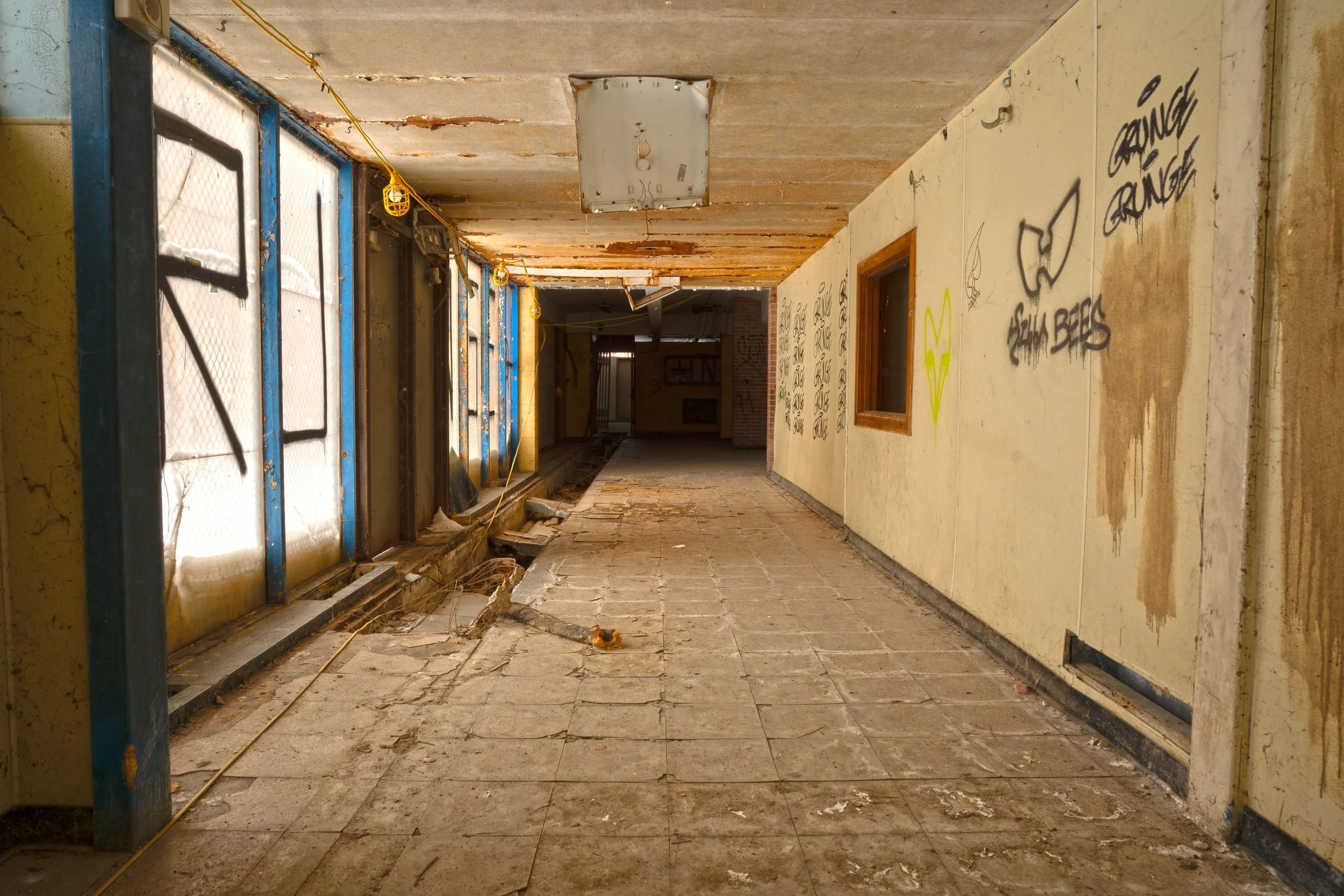 1961 addition hallway next to gymnasium 