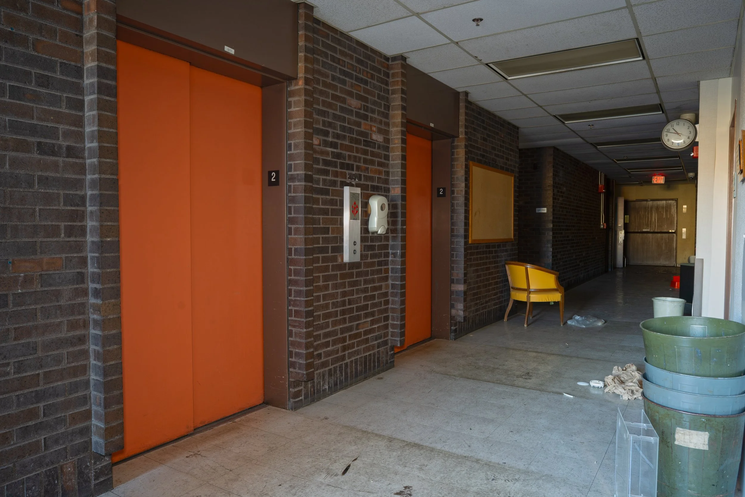 2nd floor elevators in main hallway