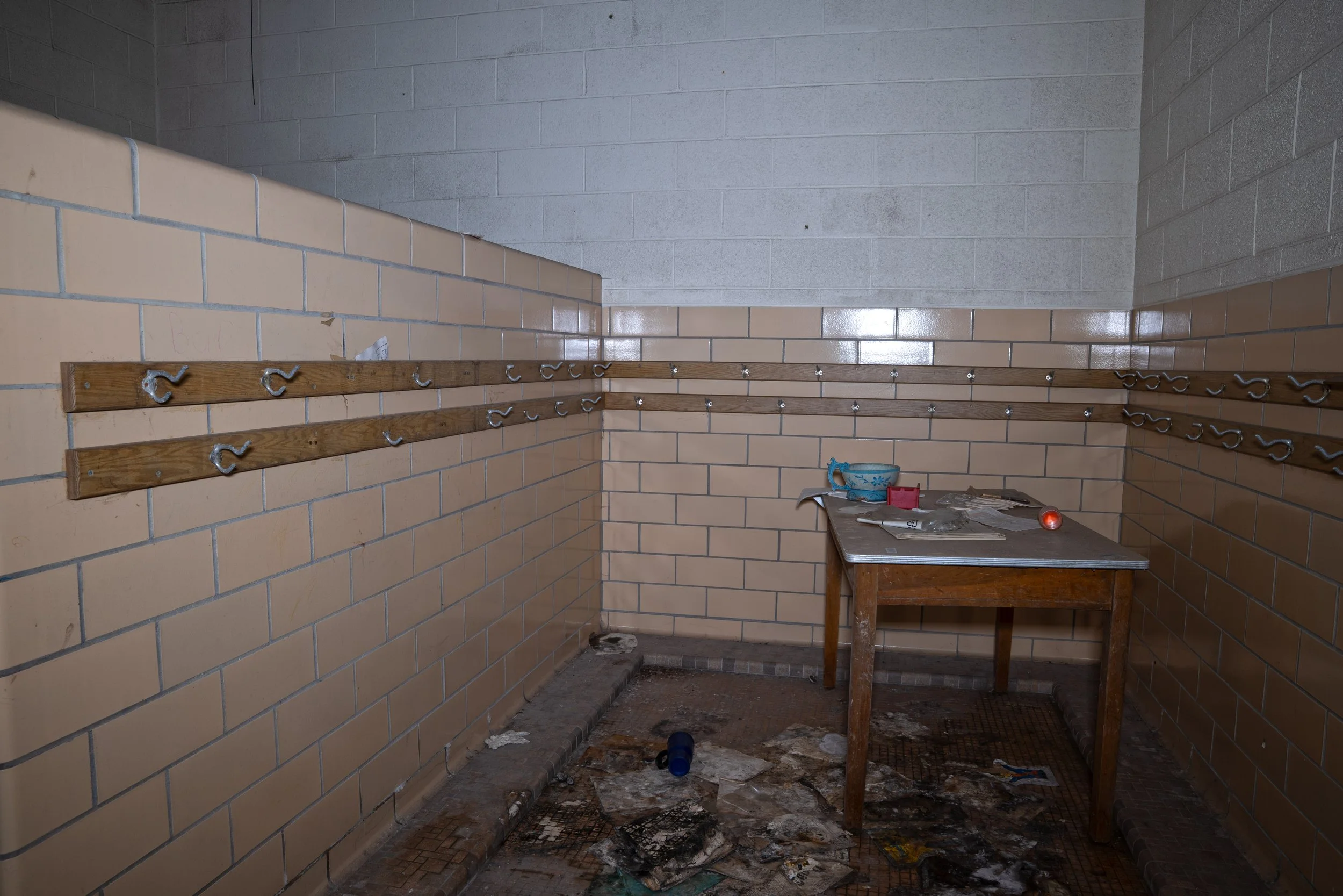 Coat room next to kindergarten room shot 1