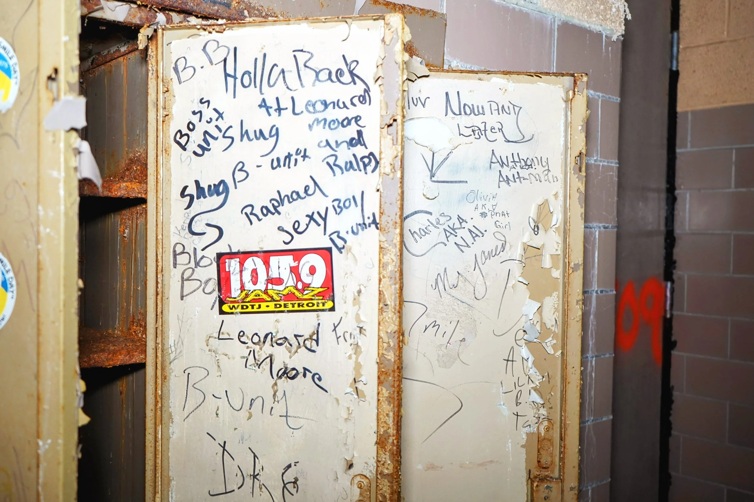 Many explorers and vandals have left there marks over the years