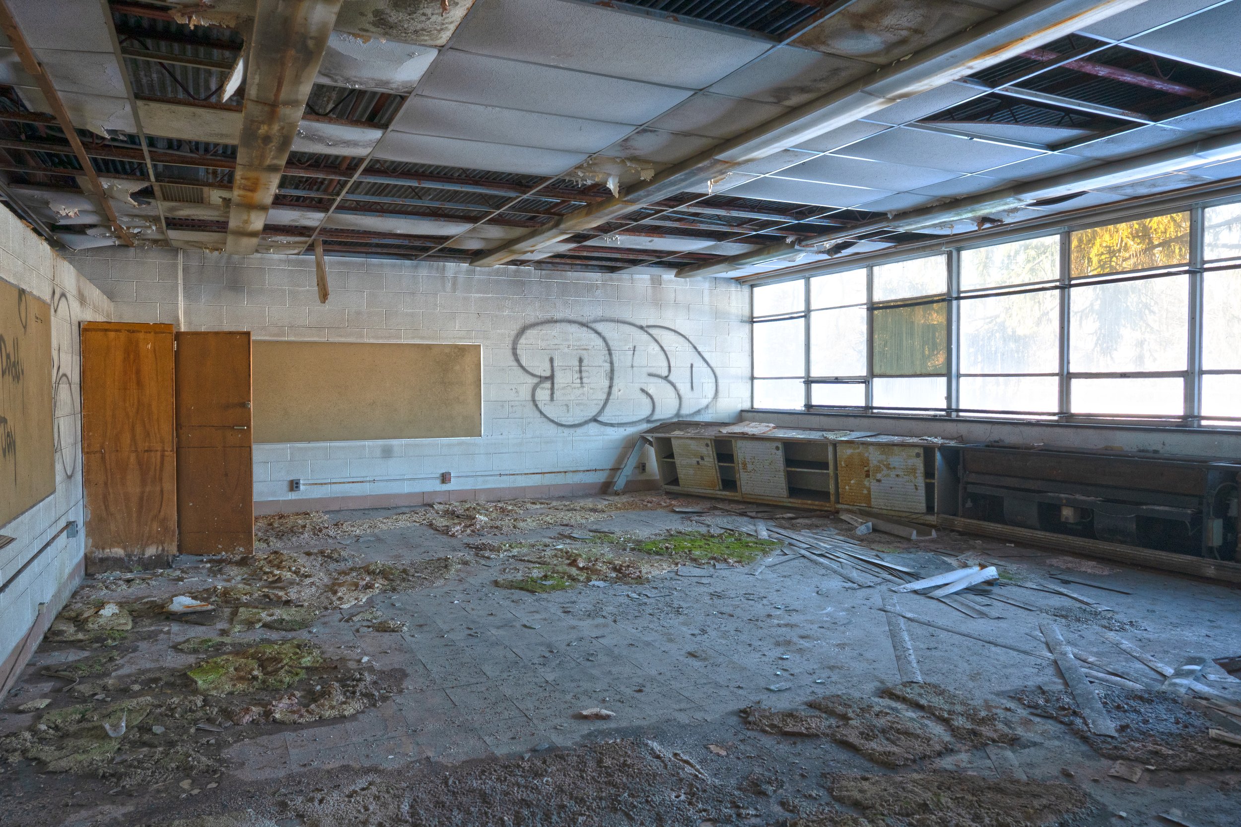 A classroom in Yost