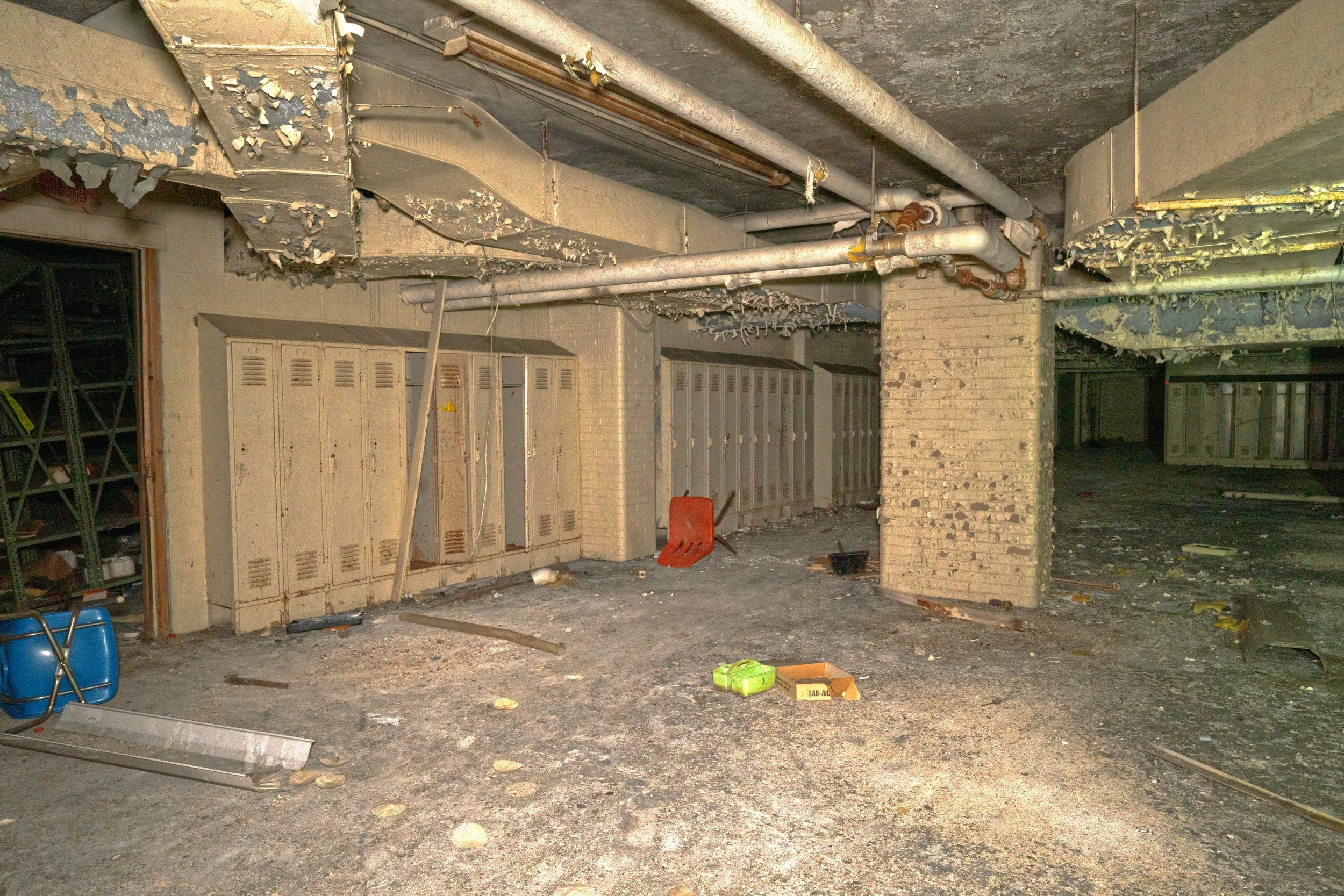 Similar to many other Cleveland schools Audubon hosts classrooms and locker spaces in the basement along with utilities 
