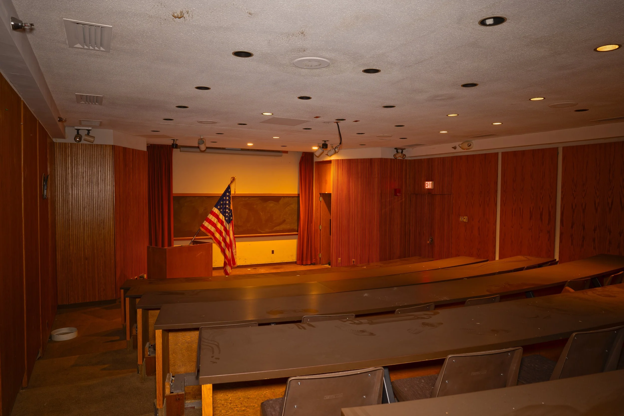 Auditorium with lighting 