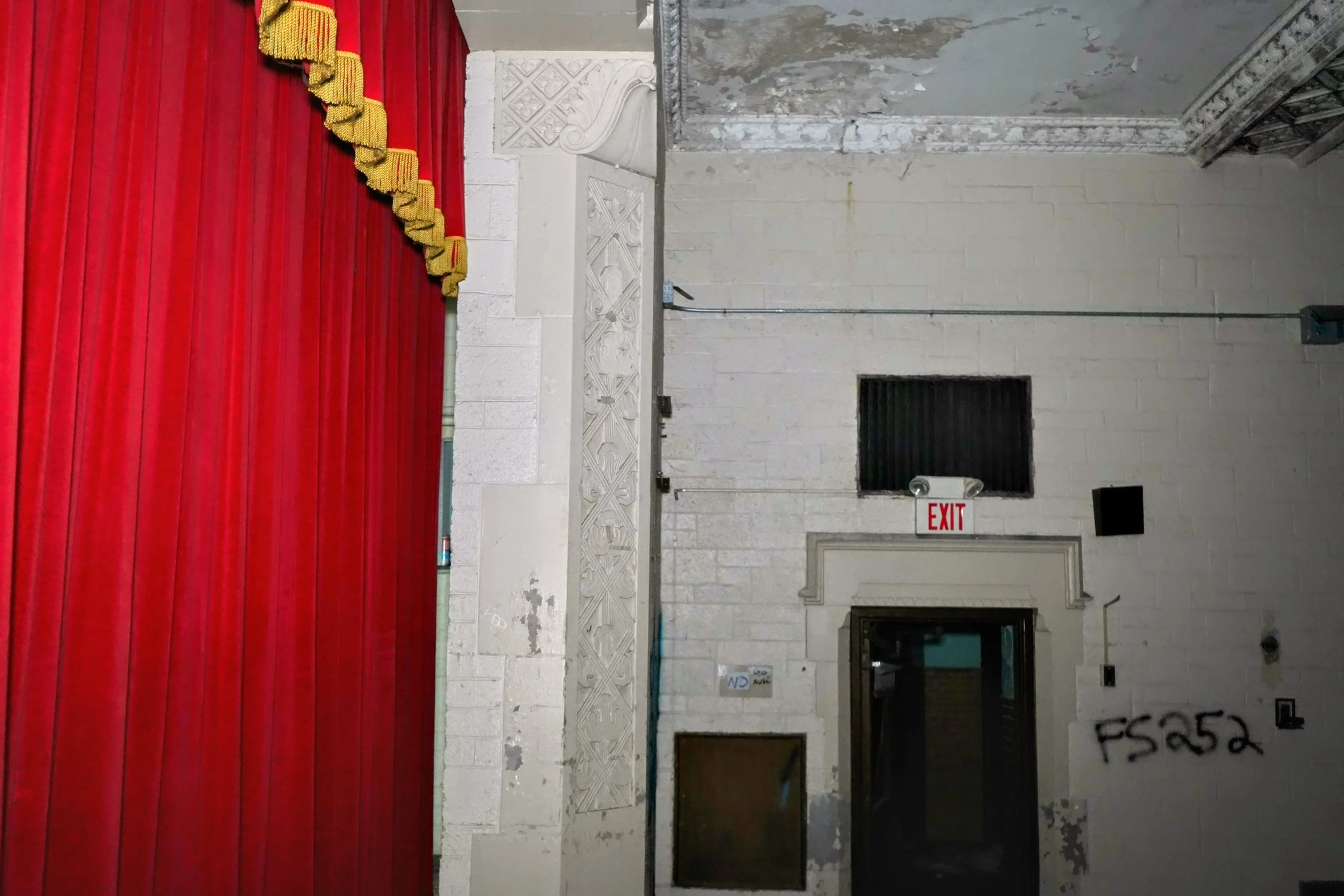 Architectural details on the sides of the stage shot 3