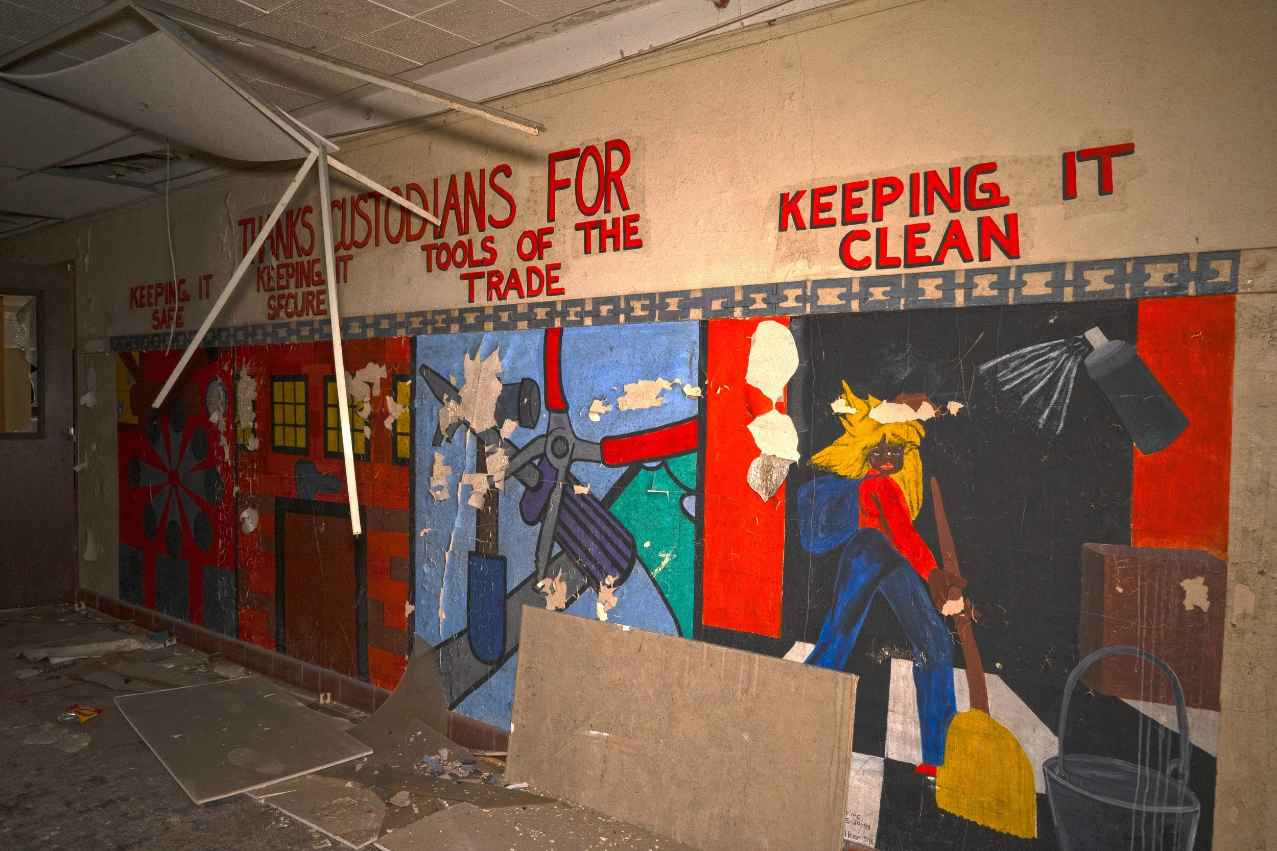 Audubon is notable for its abundance of Murals made by students in 2004