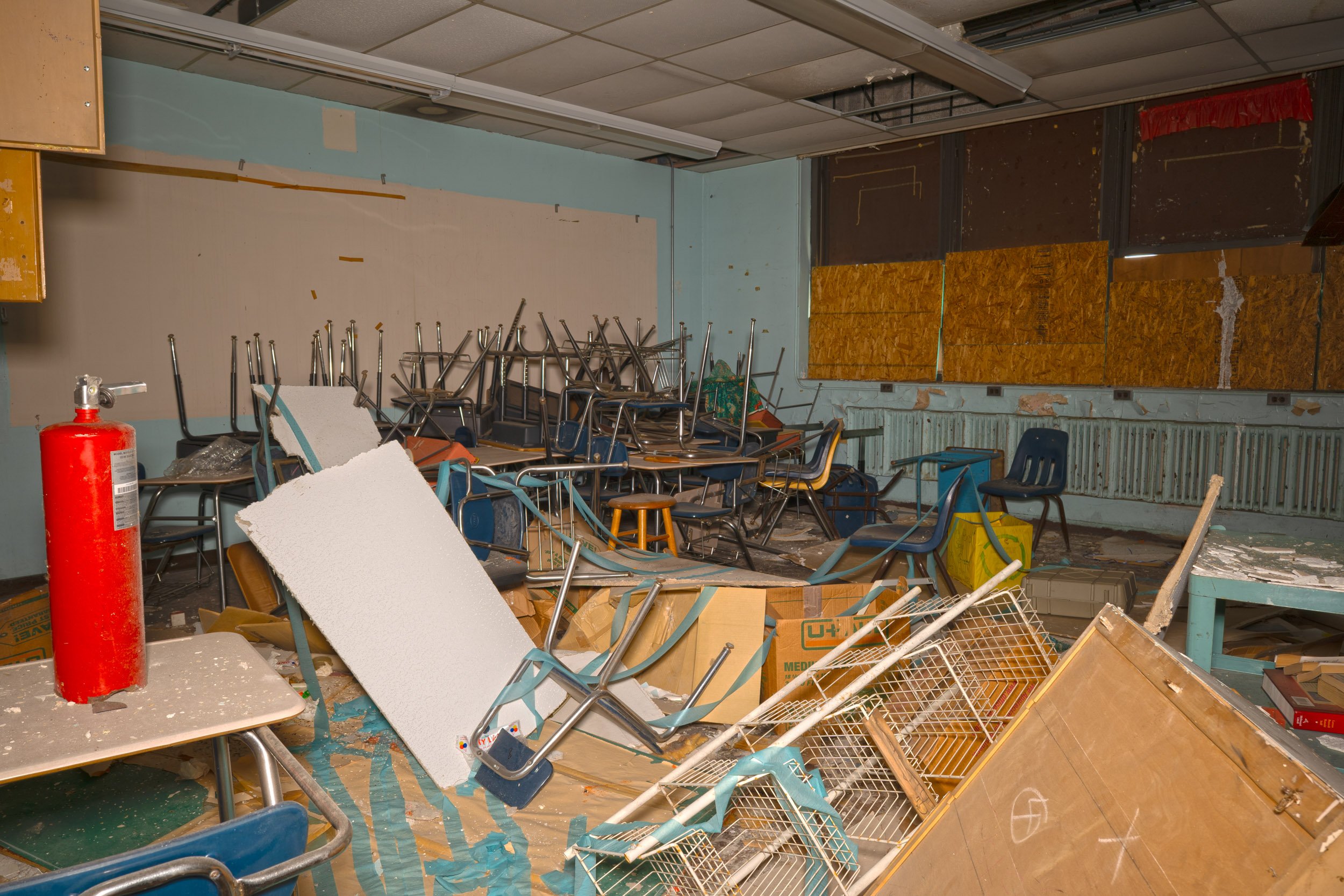Classroom in the basement