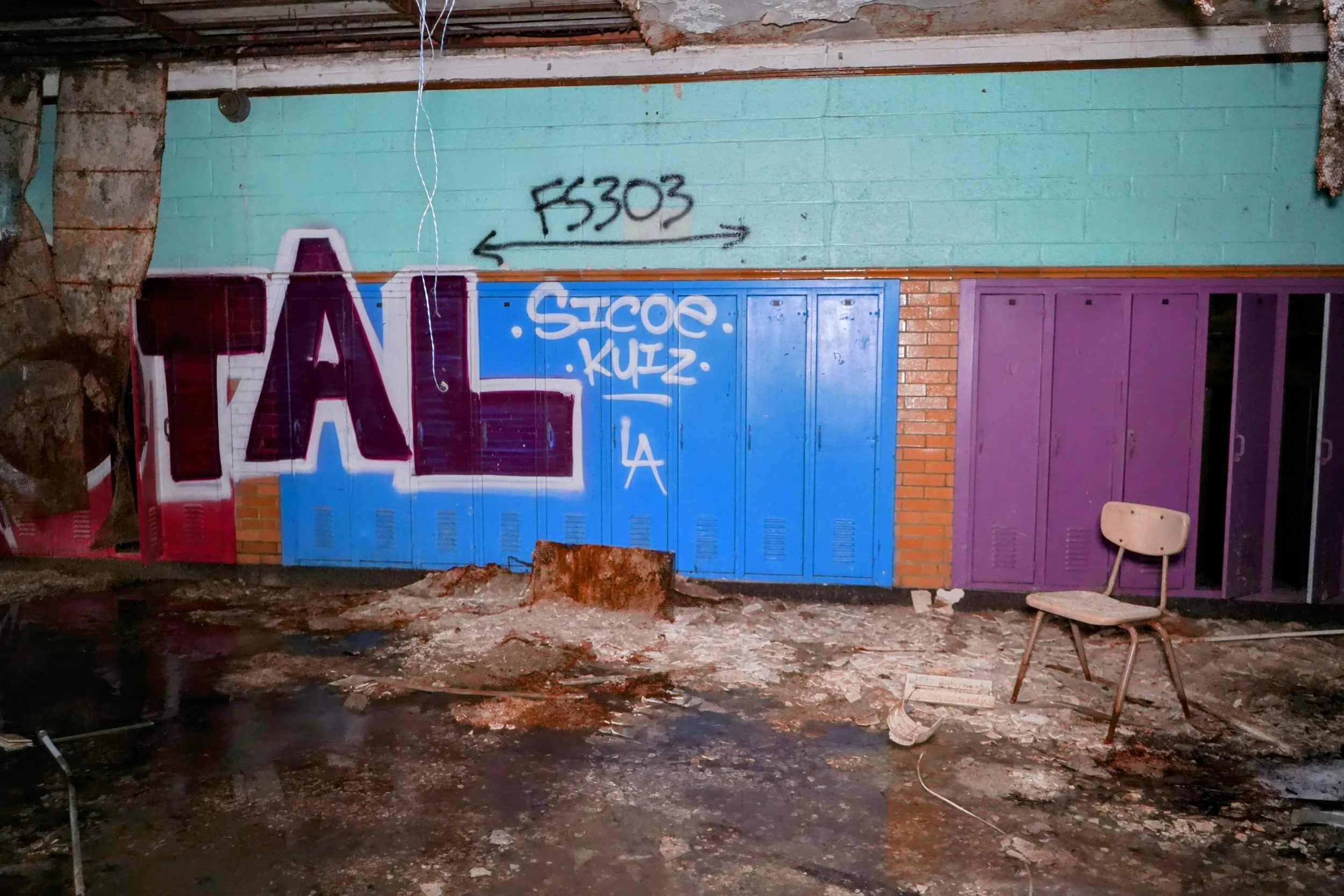 Massive puddles of water have leaked onto the 2nd floor hallway