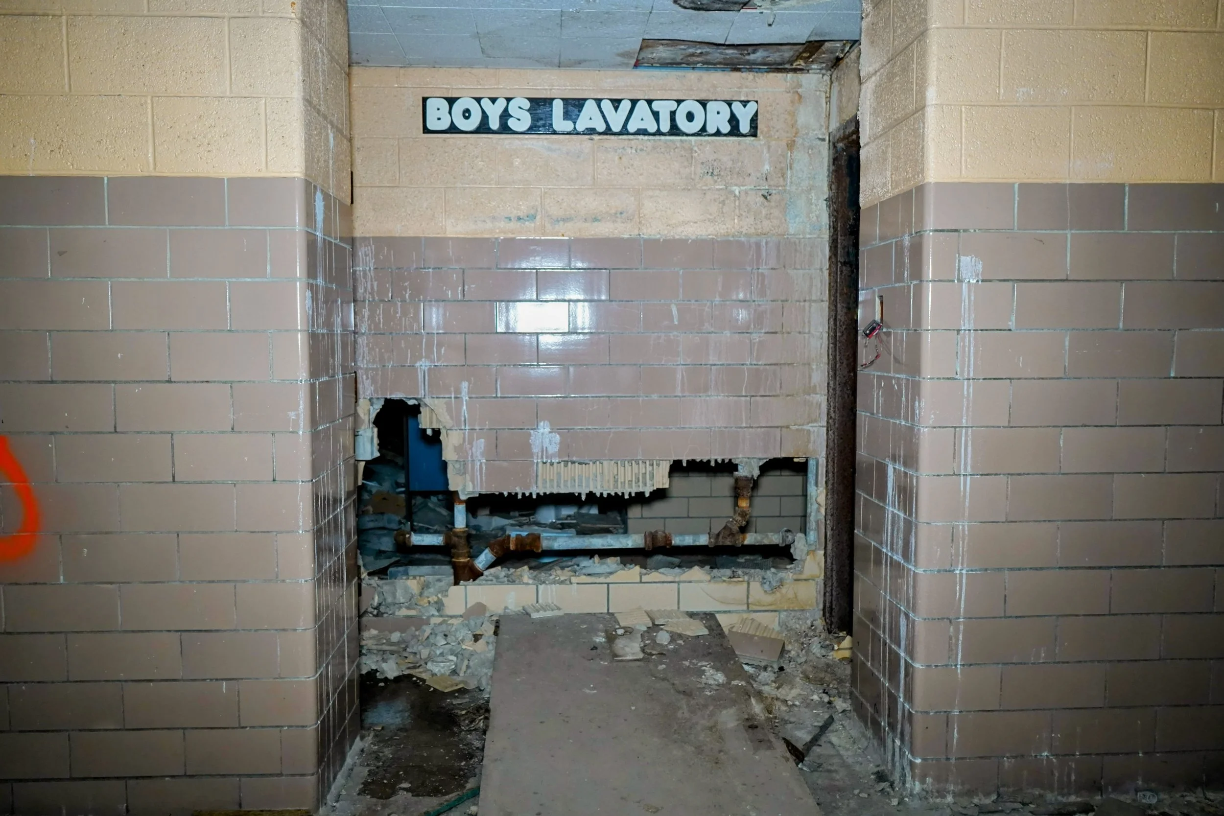 Boys Bathroom known as the Lavatory