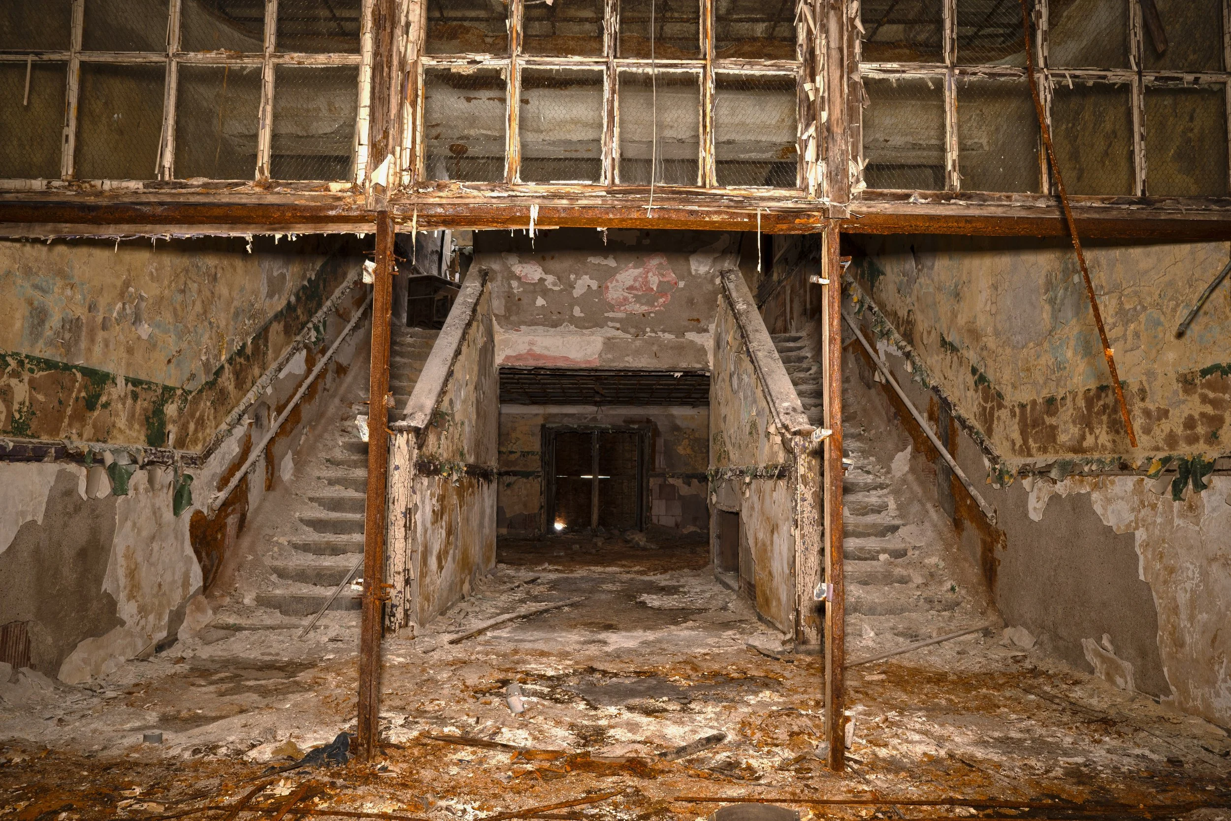 One of many staircases in Jackson