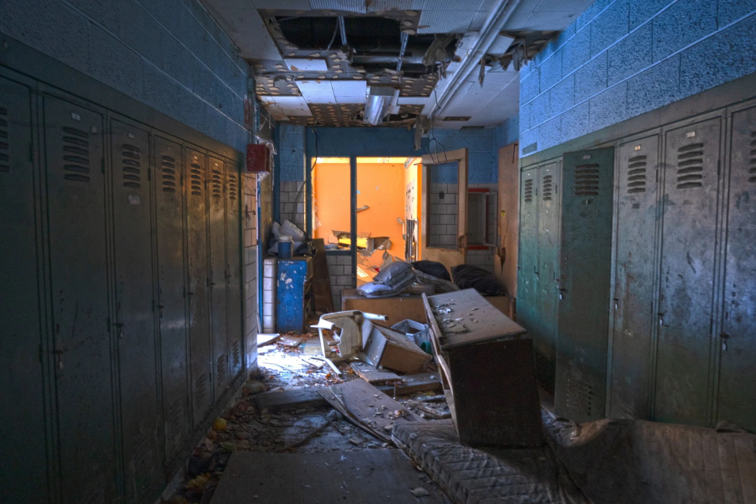 A back entrance to the school