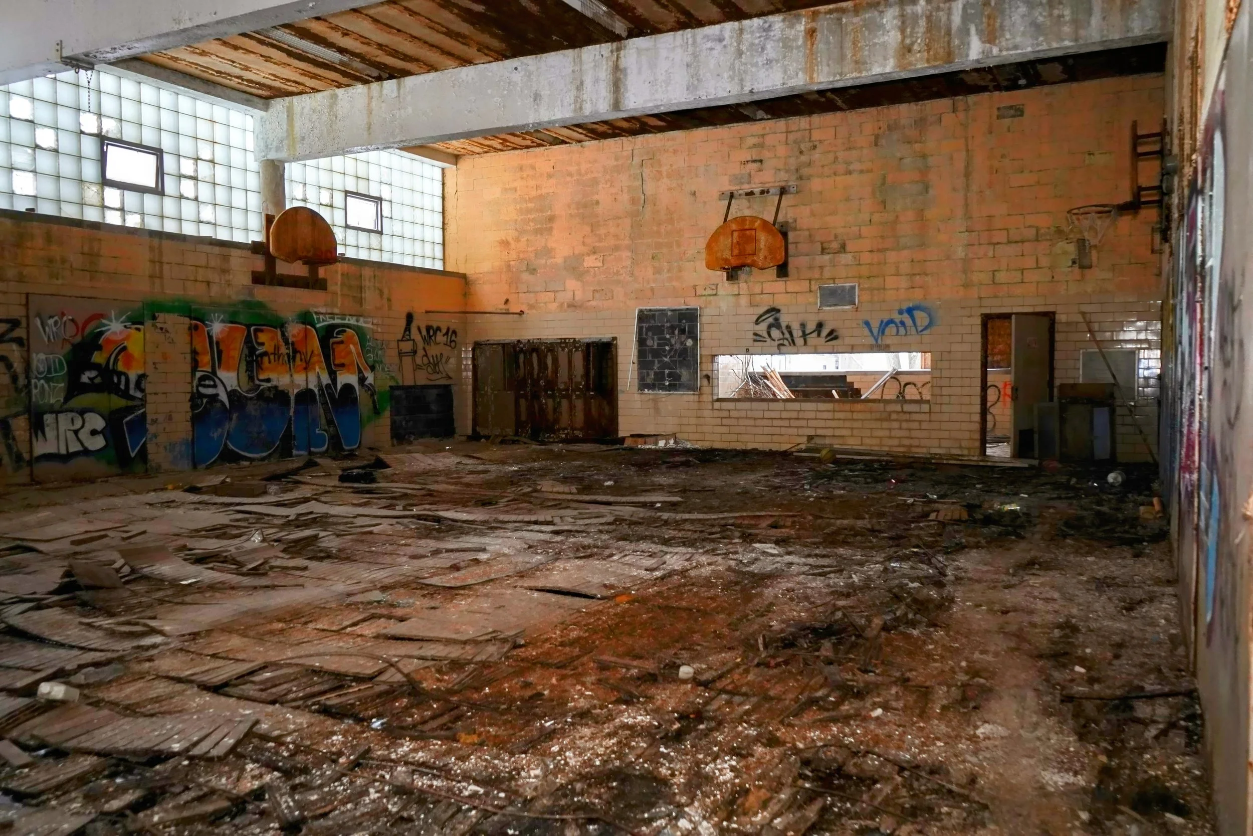 The Gymnasium acted as a multipurpose room with a kitchen adjacent to the Gym  