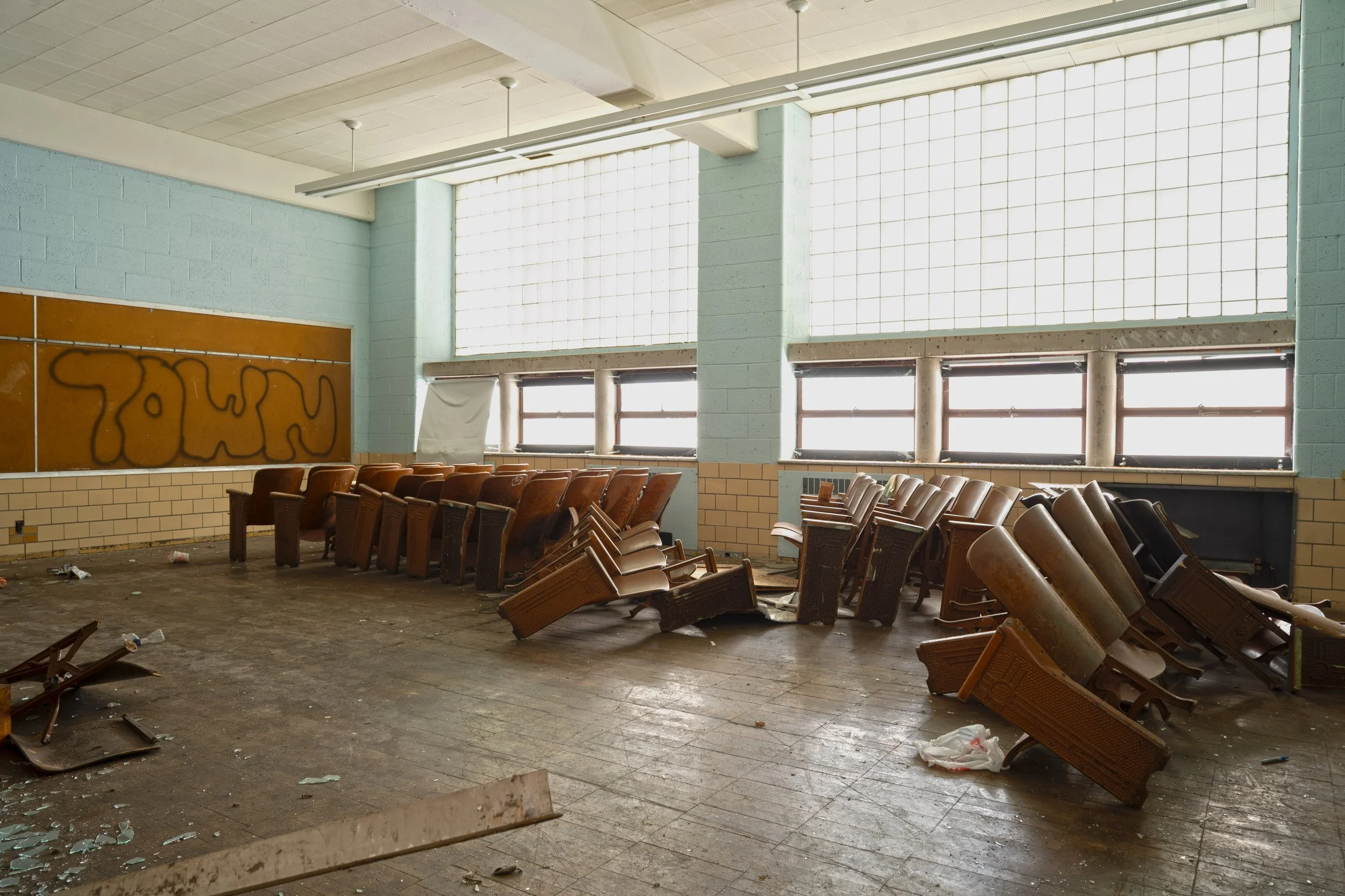 1st floor classroom (This room has excess auditorium seating)