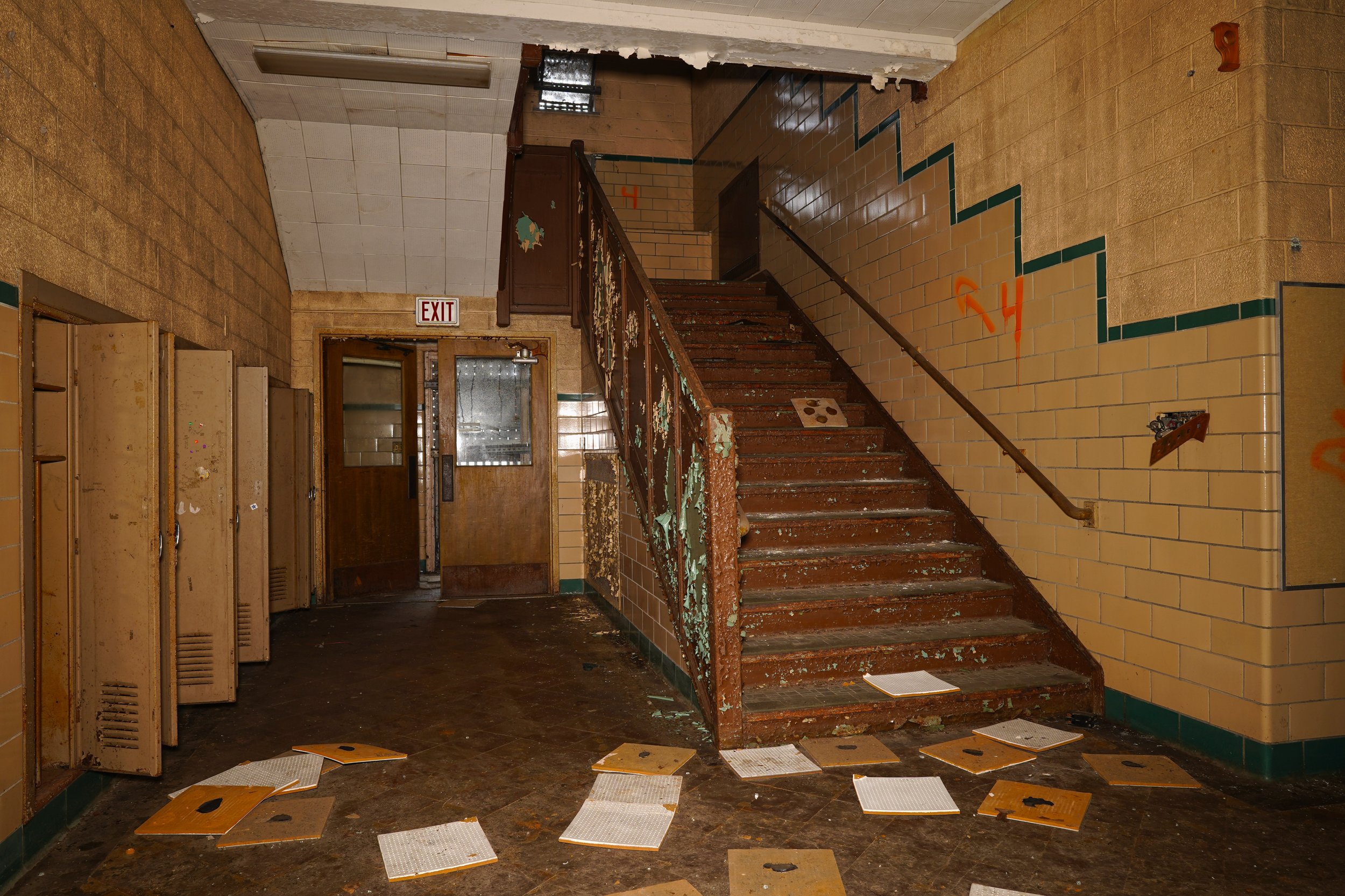 The other staircase in Healy is on the Eastern side of the school