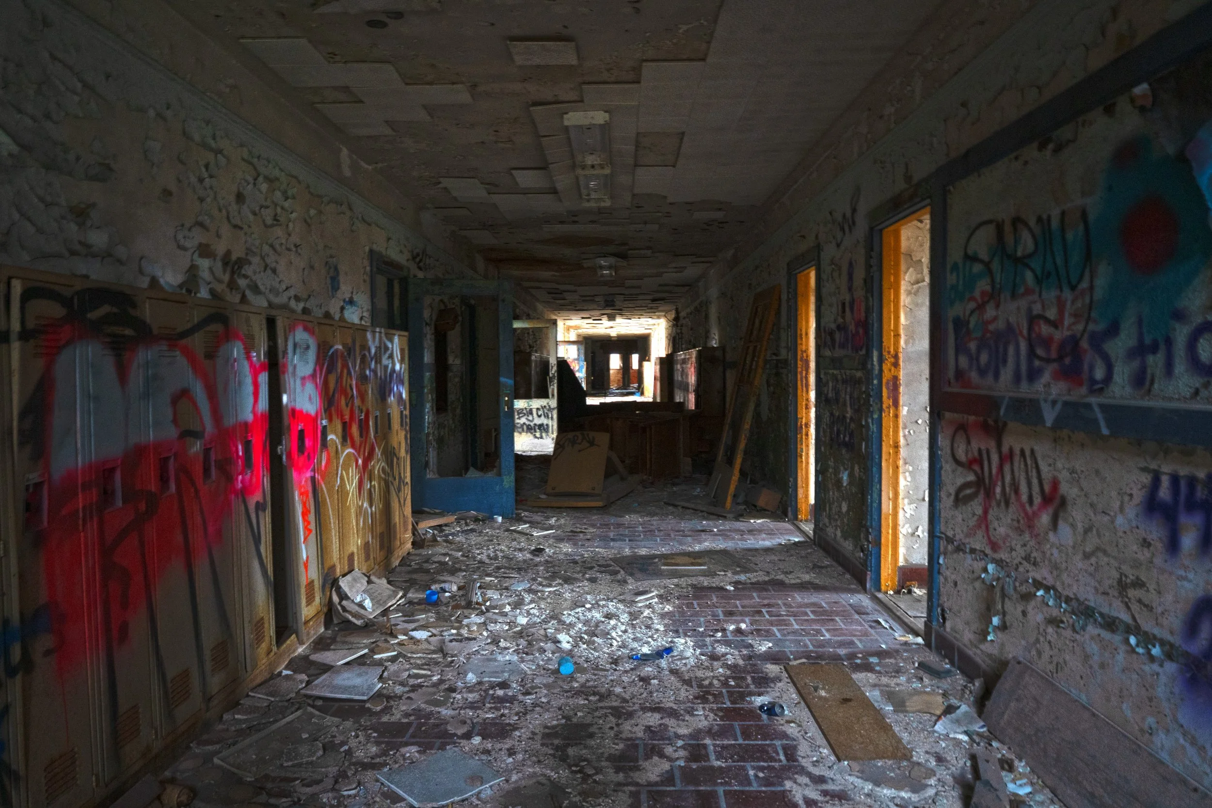 Hallway next to auditorium on 1st floor