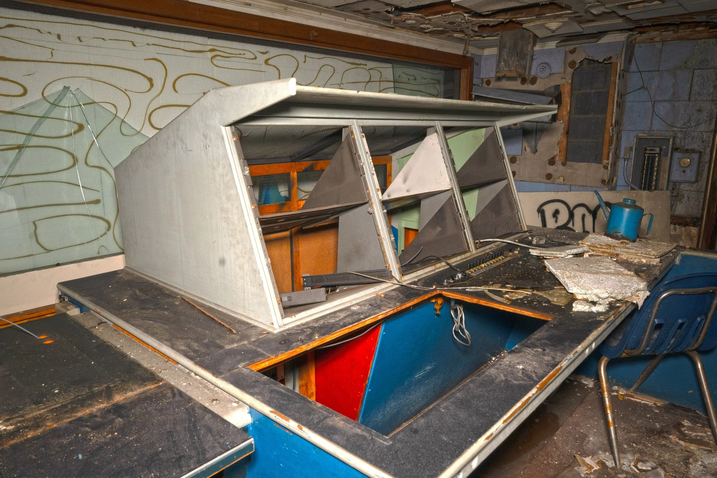 Broadcast booth on the 3rd floor