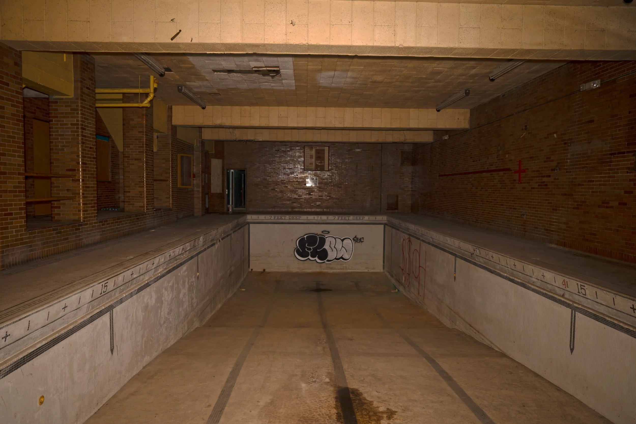 Pool area in the basement (This space remains in near perfect shape)