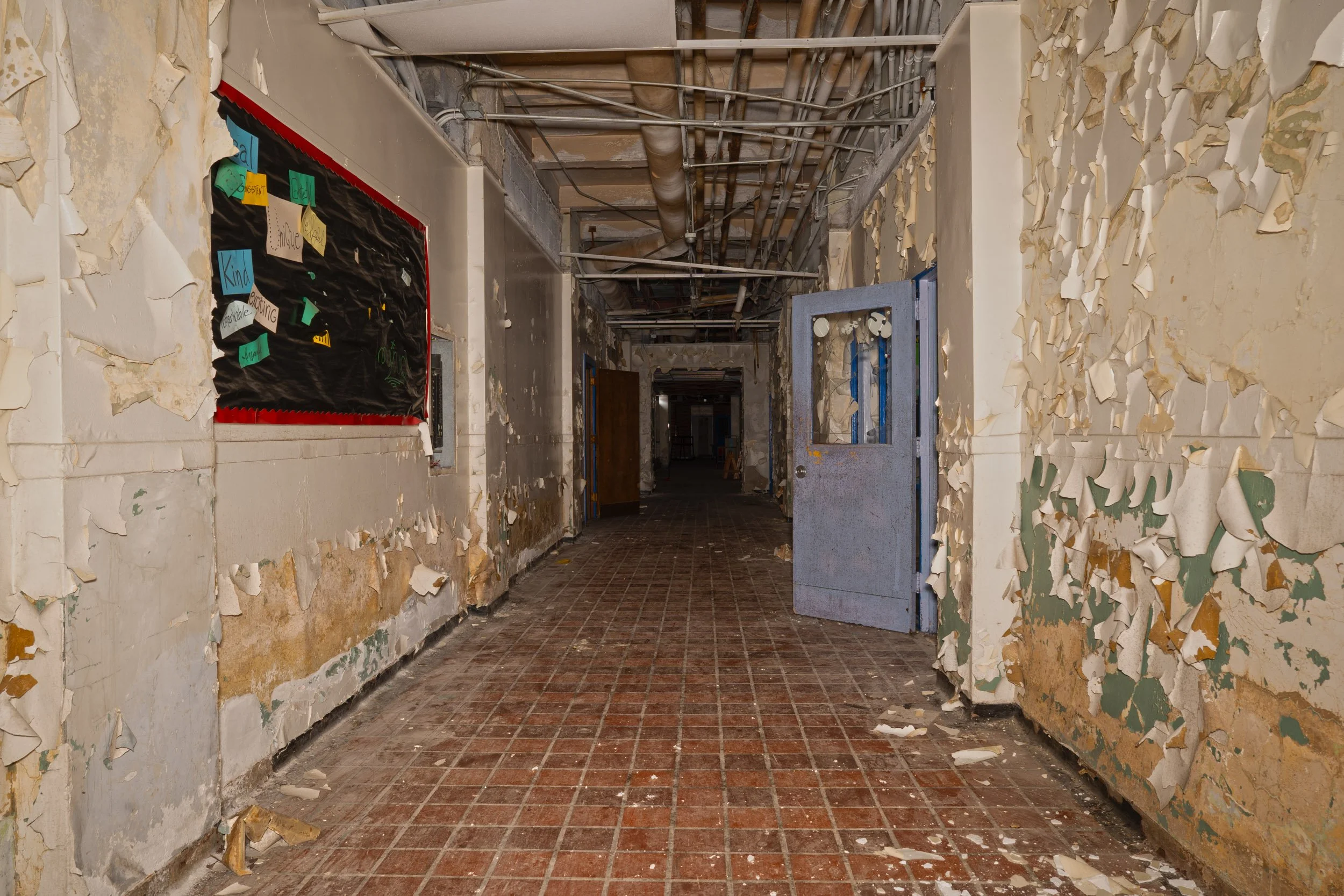 Basement corridor nearby the office