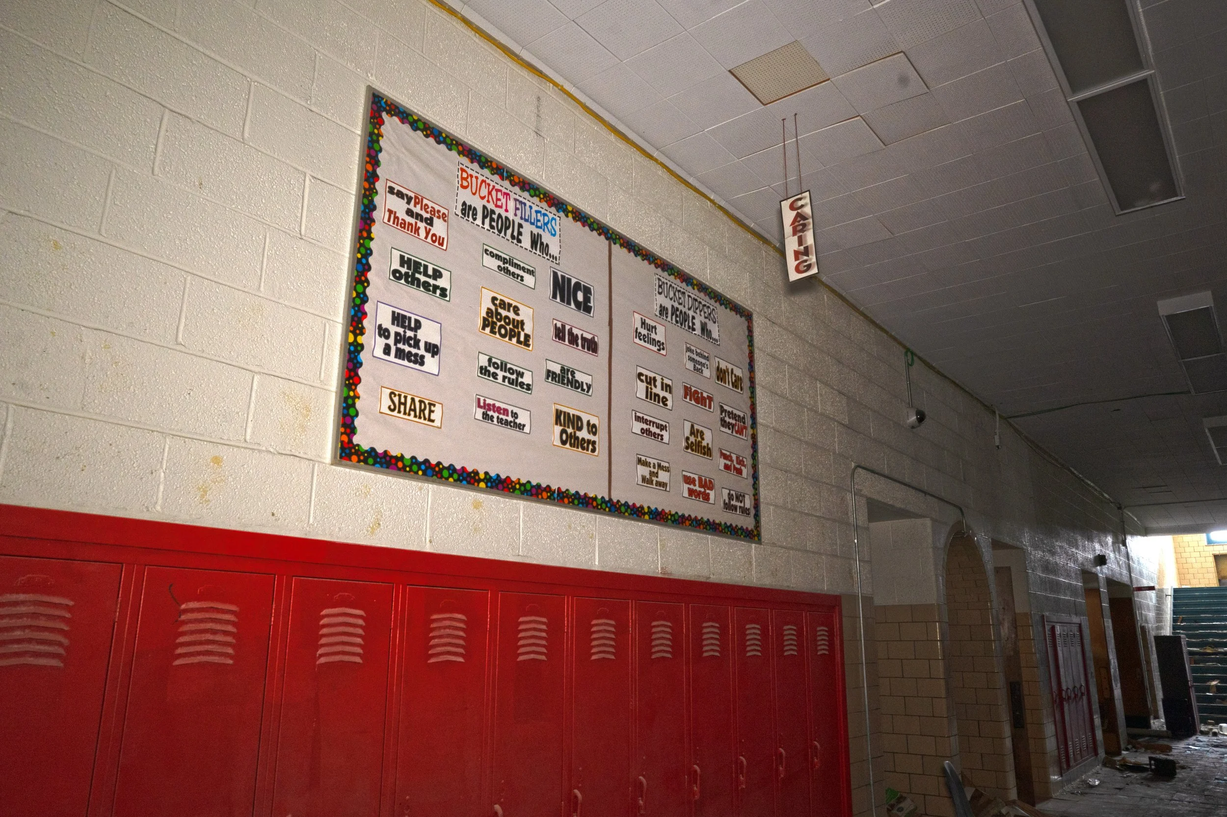 Display board in the 1st floor hallway 