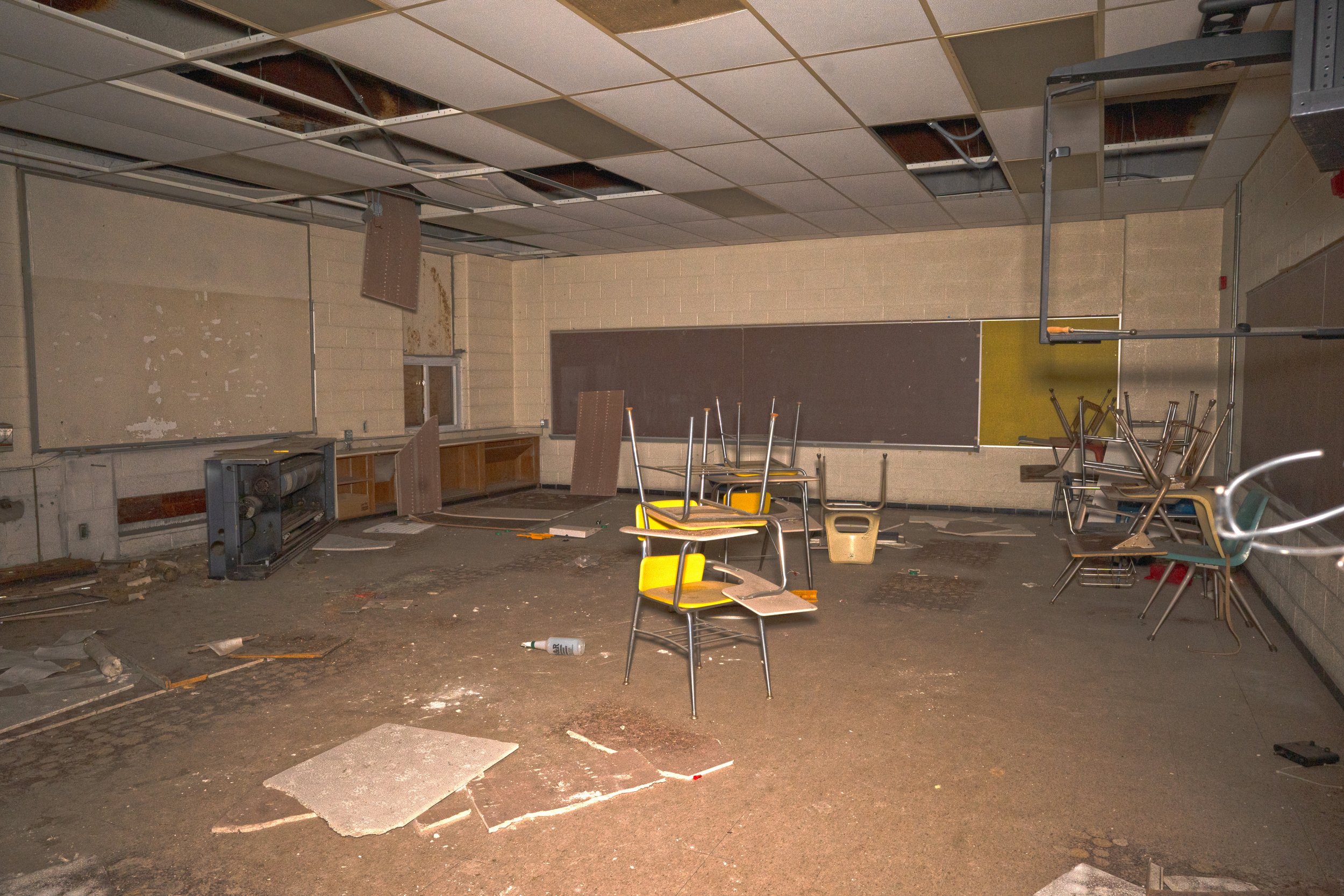 A 2nd floor classroom in good shape