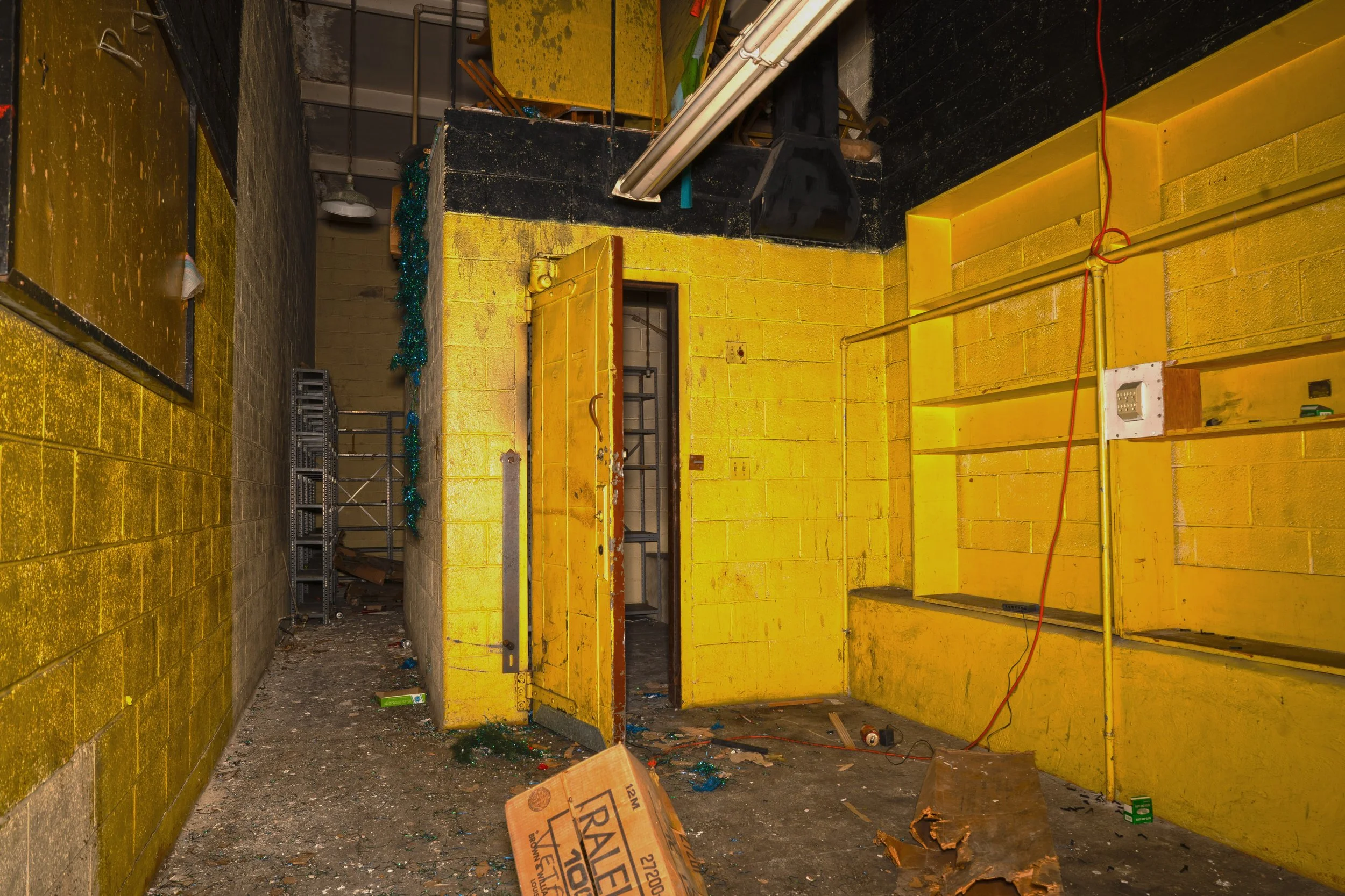 Projection room above the auditorium space 