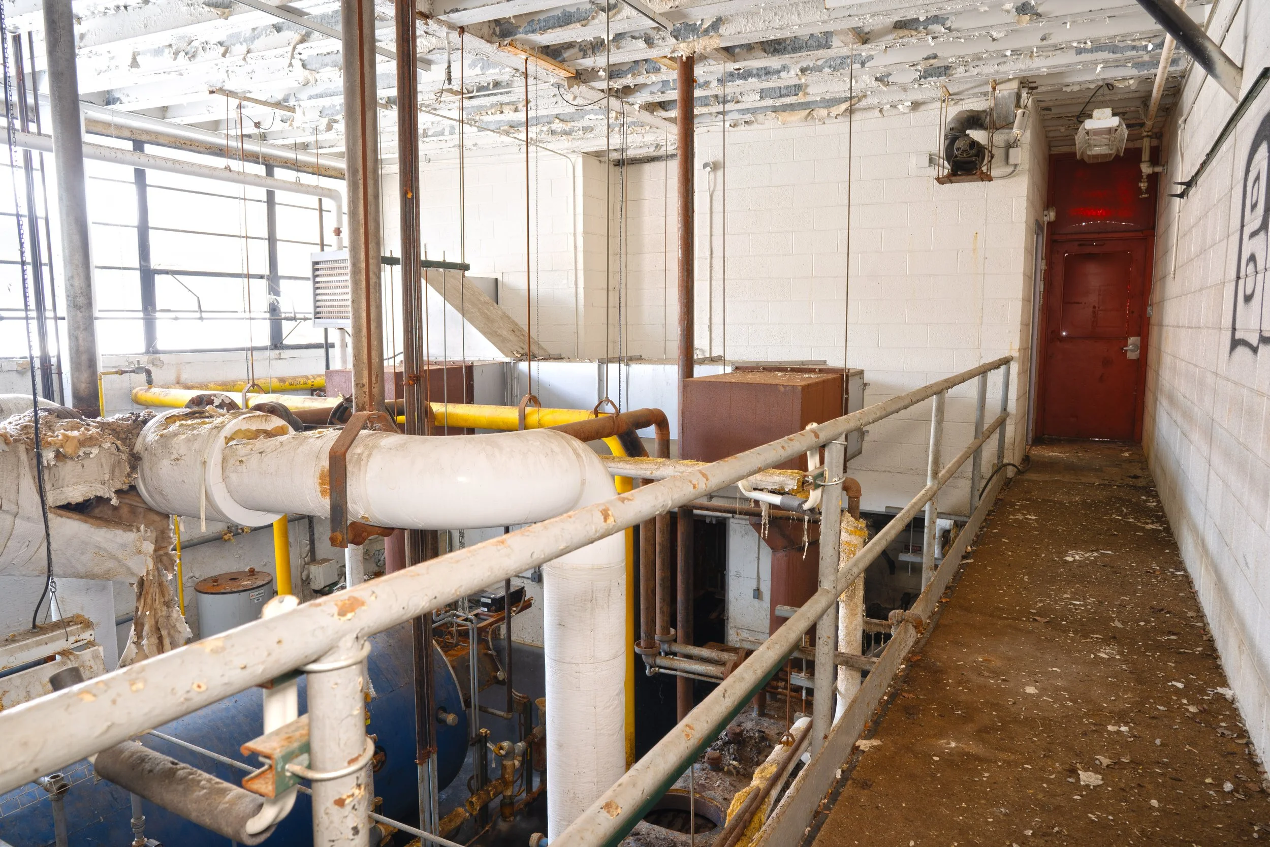 The boiler room located next to the Gymnasium 