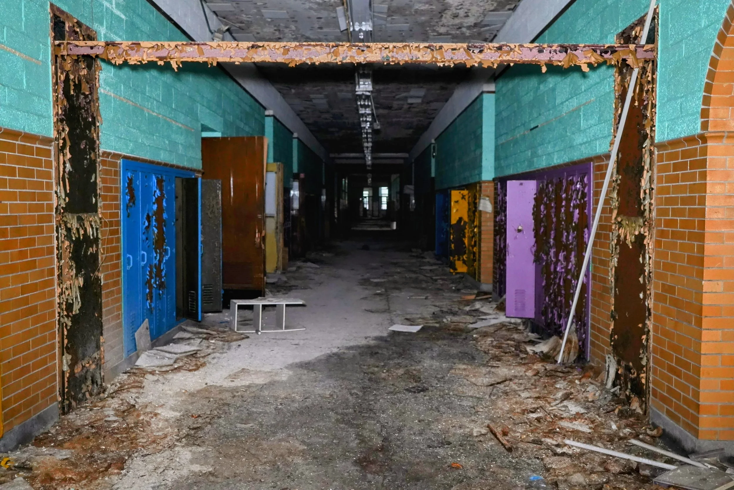 Some gates in the hallways have been completely removed 