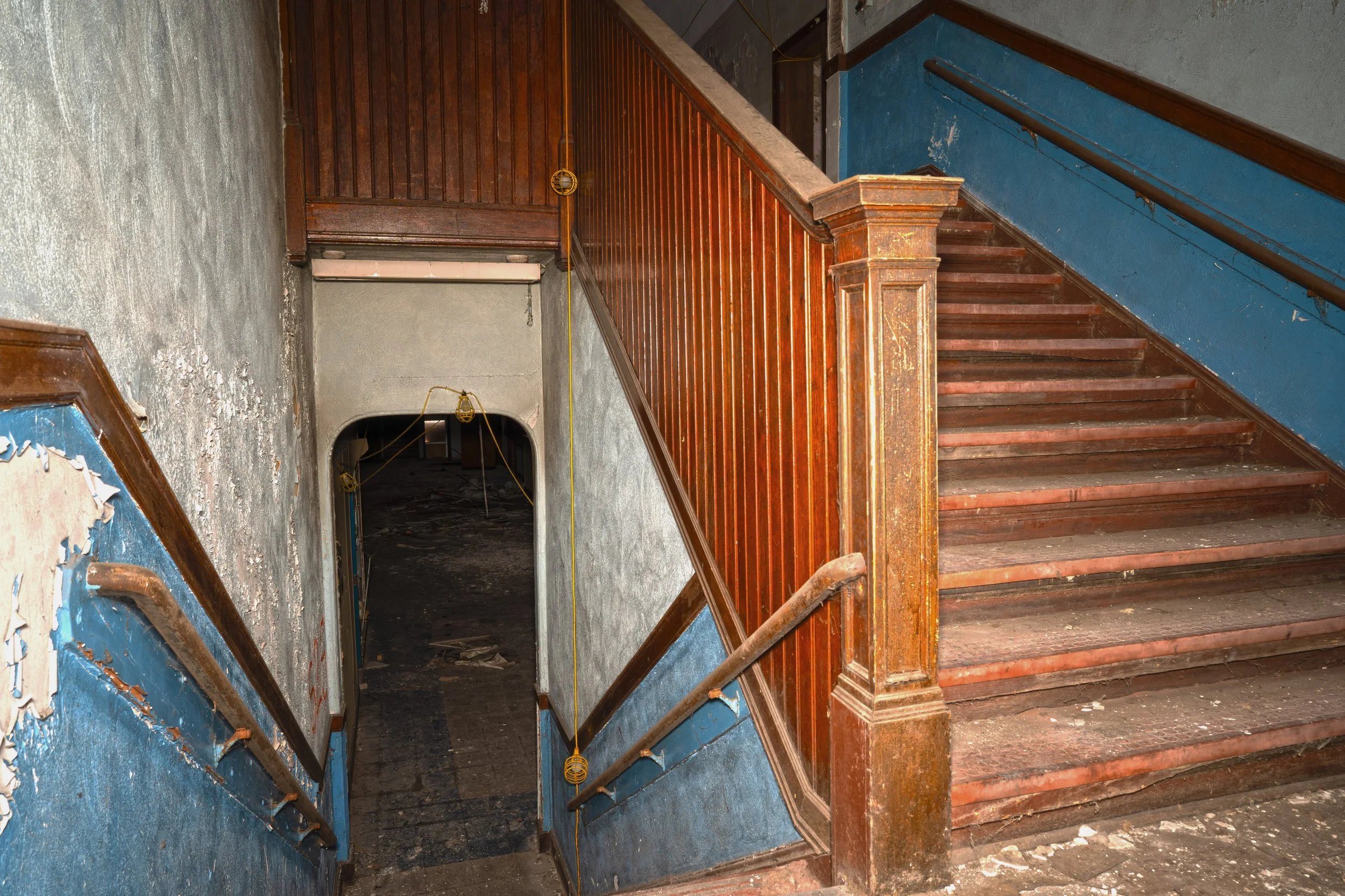 Staircase in Monieth below is the 1st floor above is the 2nd floor
