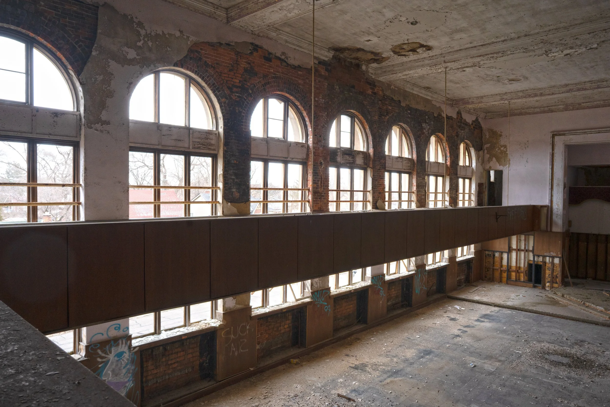 Windows though scrapped still have their frames intact