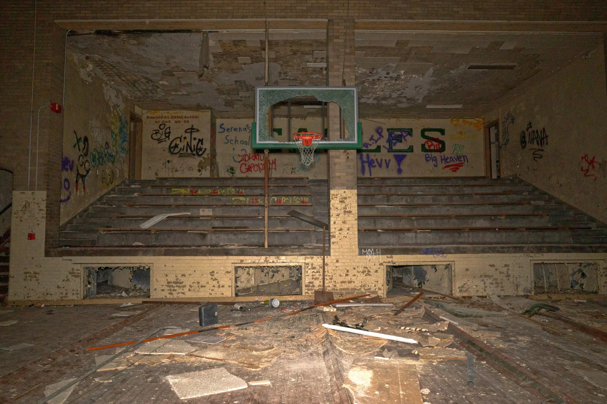 The 2nd Gymnasium is much bigger and hosts a seating section 