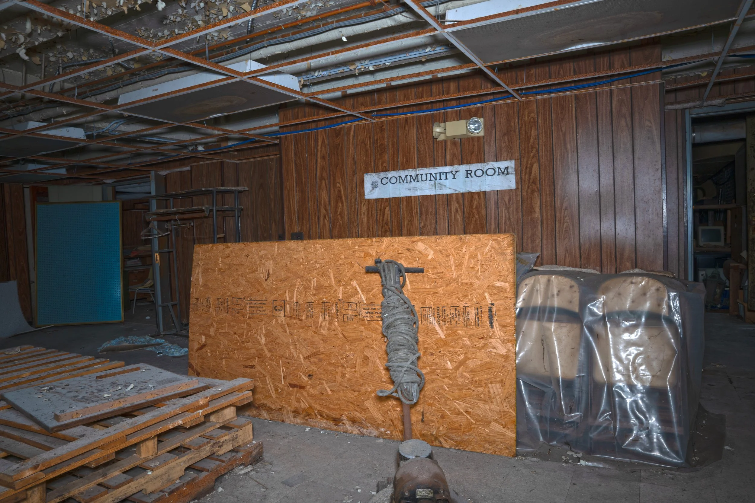 Community room in basement