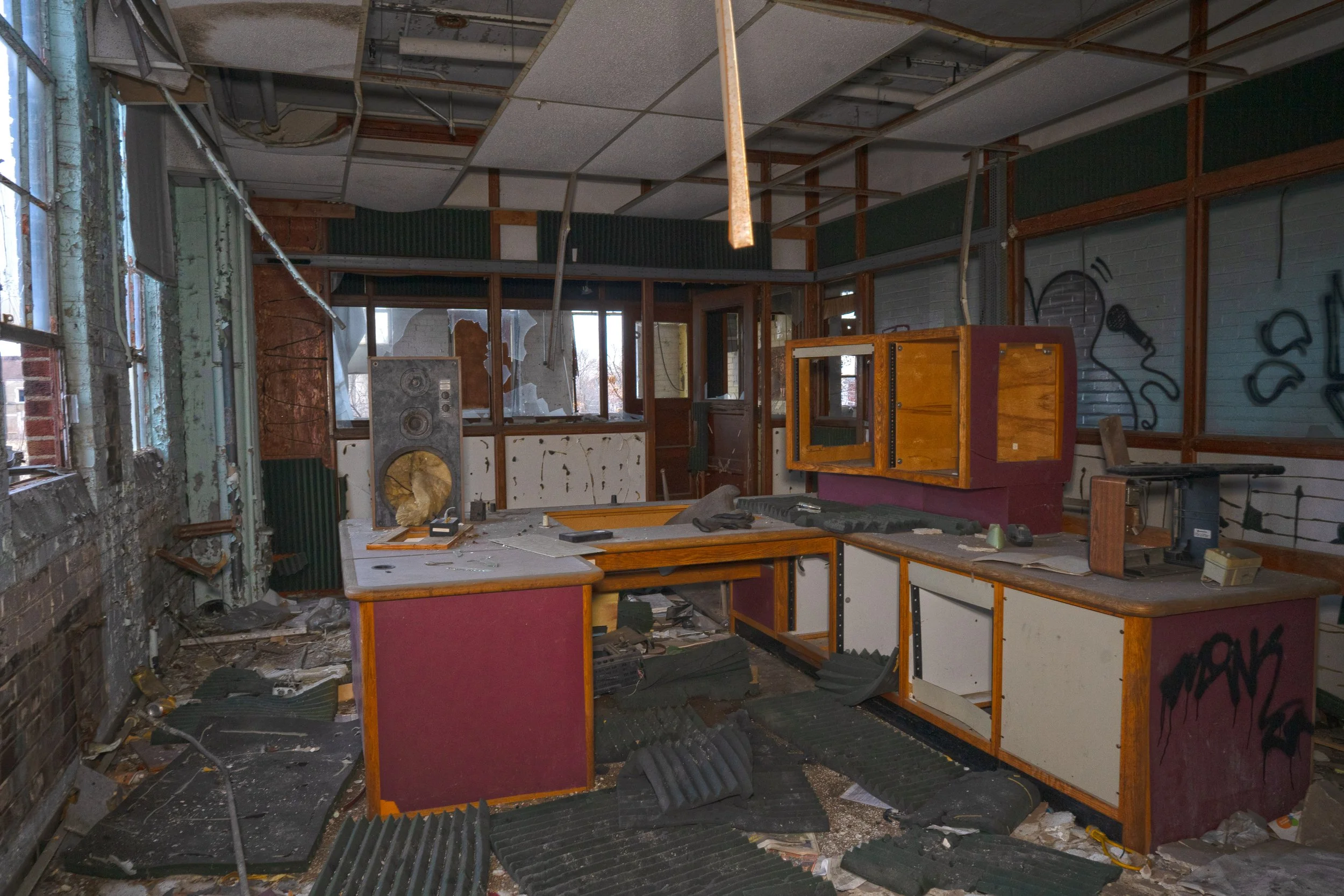 A small booth on the 2nd floor