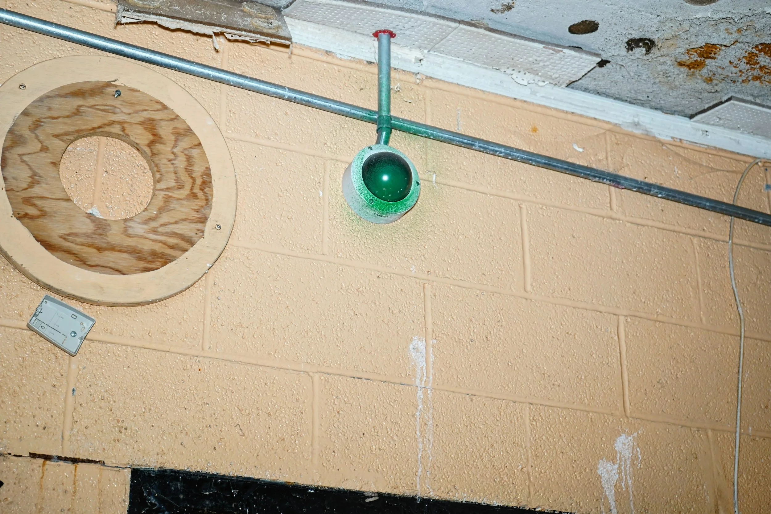 Camera on site have been confirmed to be snipped and non operational this one has additional been spray painted over. There is only two cameras on site