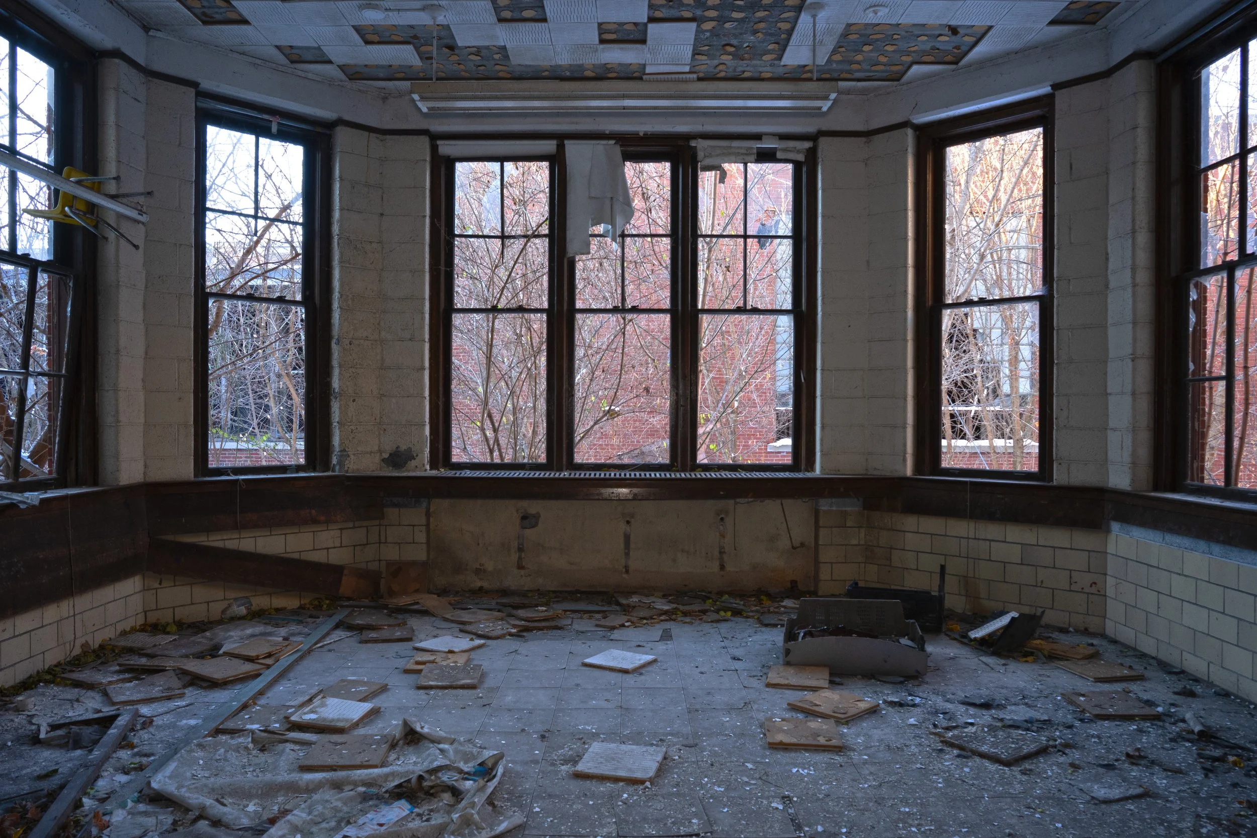 A bay window uncommon in builds past the 1920s and 30s but found in Herman