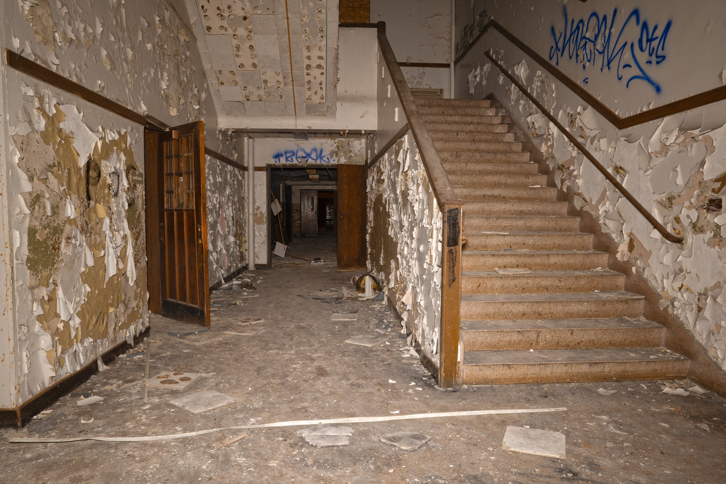 Corridor leading to Auditorium and Gymnasium spaces 