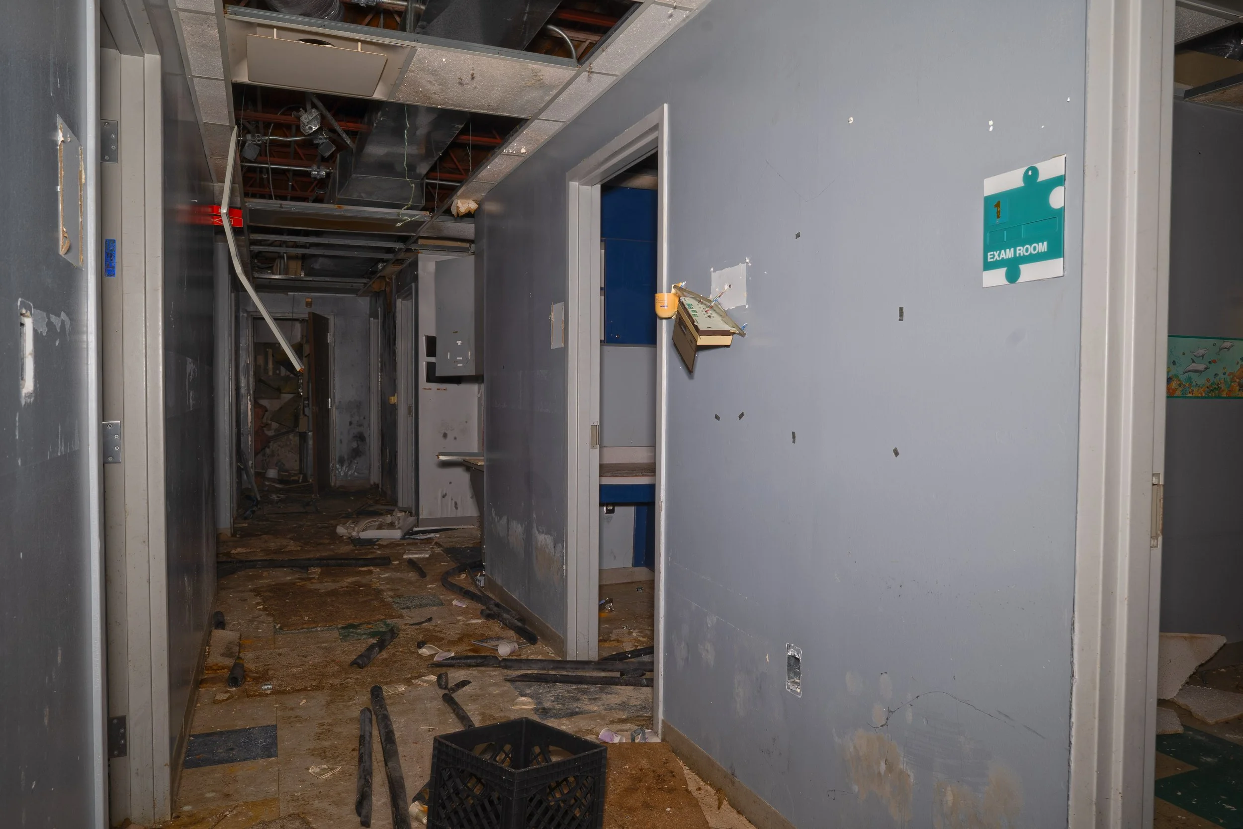 Nurses office in common area corridor 
