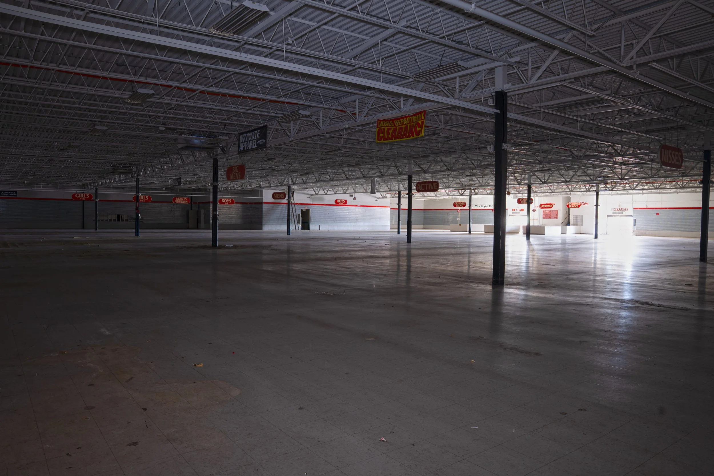 The store as seen from the back of the store