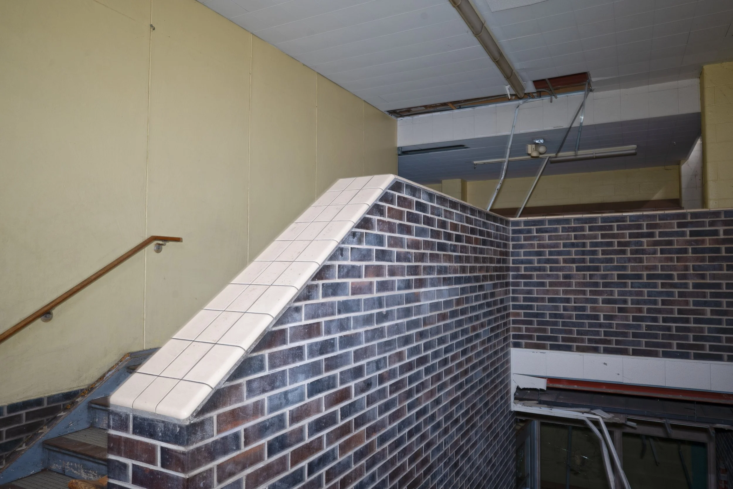 Staircase looking up towards 2nd floor