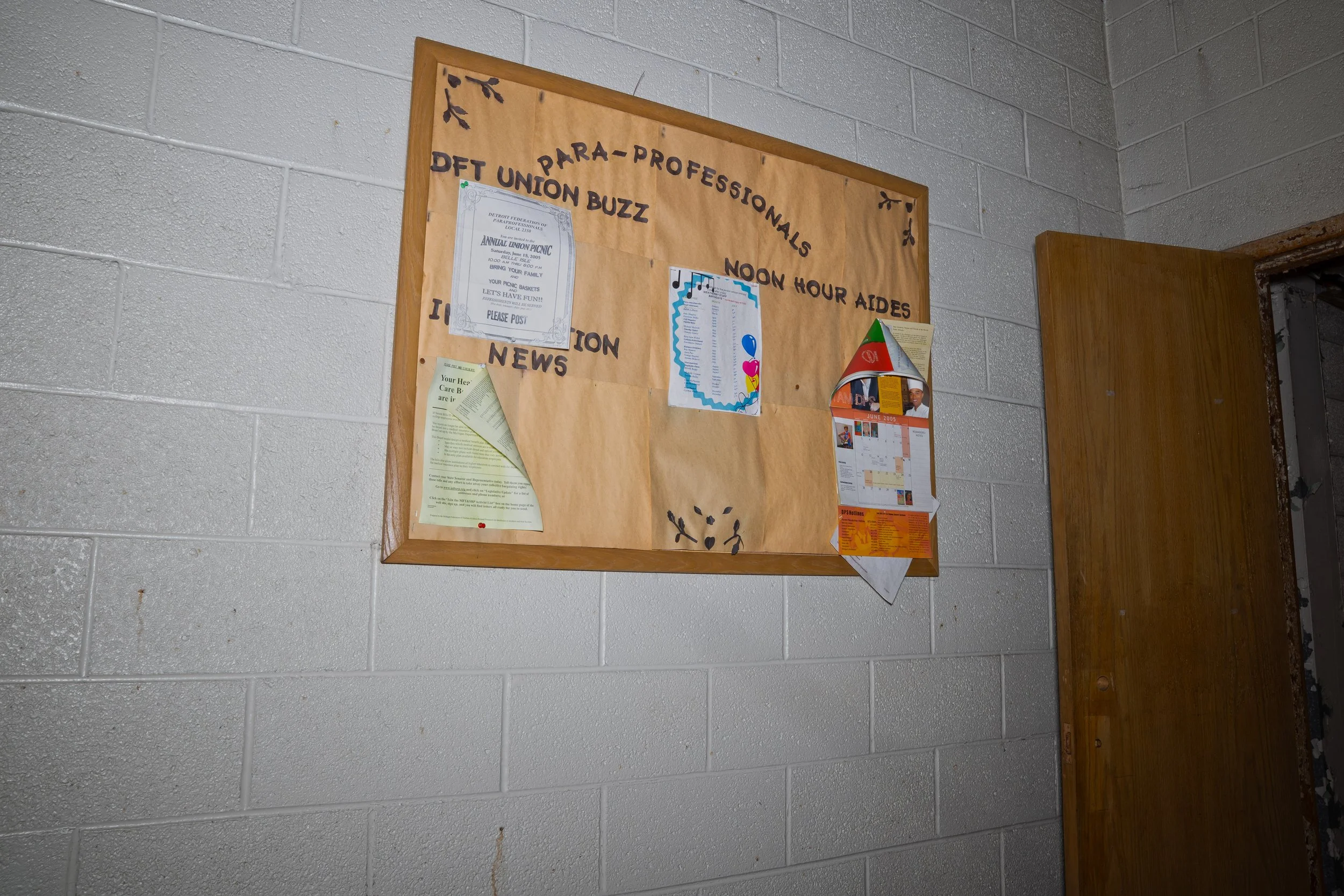 Teacher lounge room union board