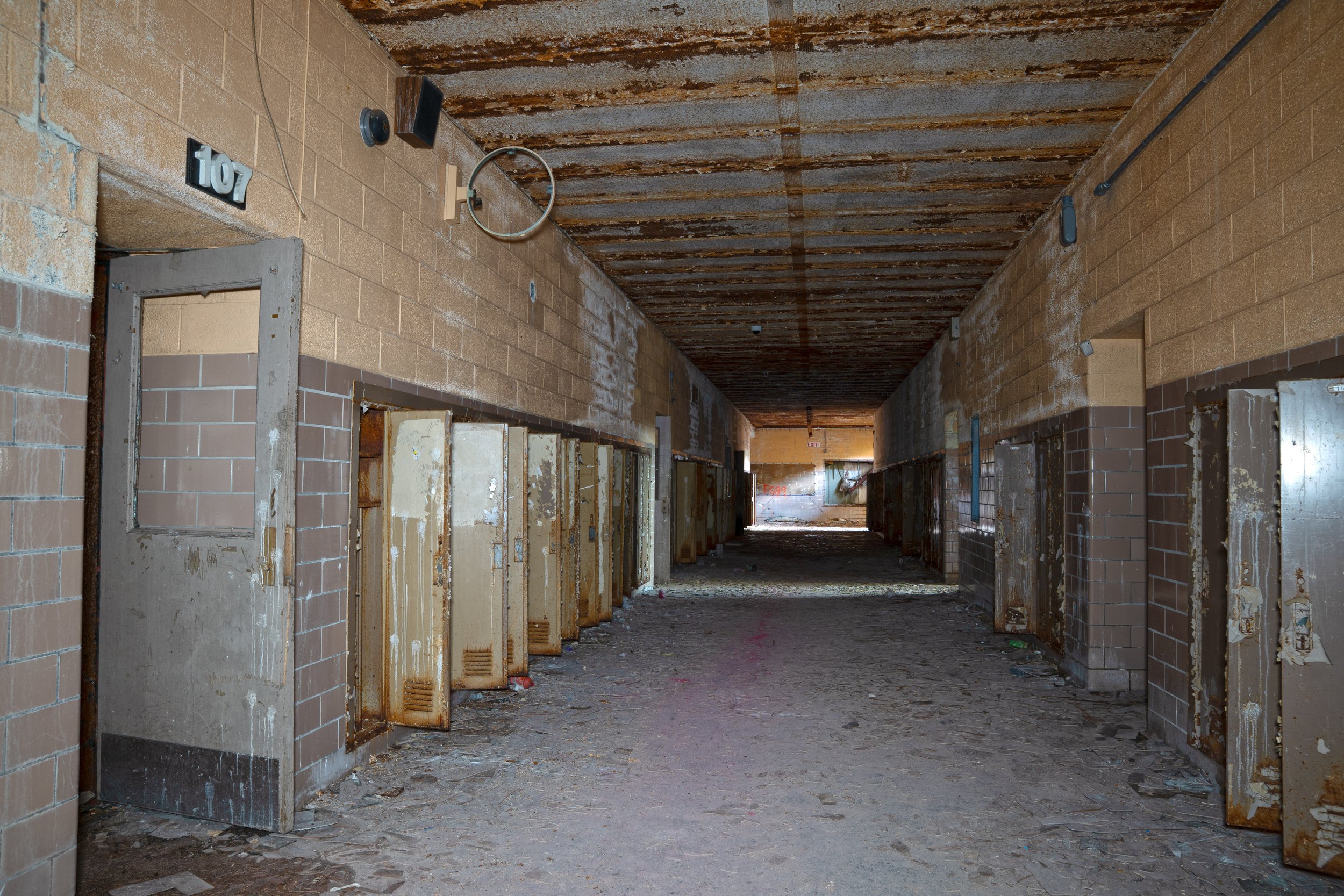 1st floor hallway shot 2 (Note the Bubble letters above door entrances this is a unique feature to Coffey)