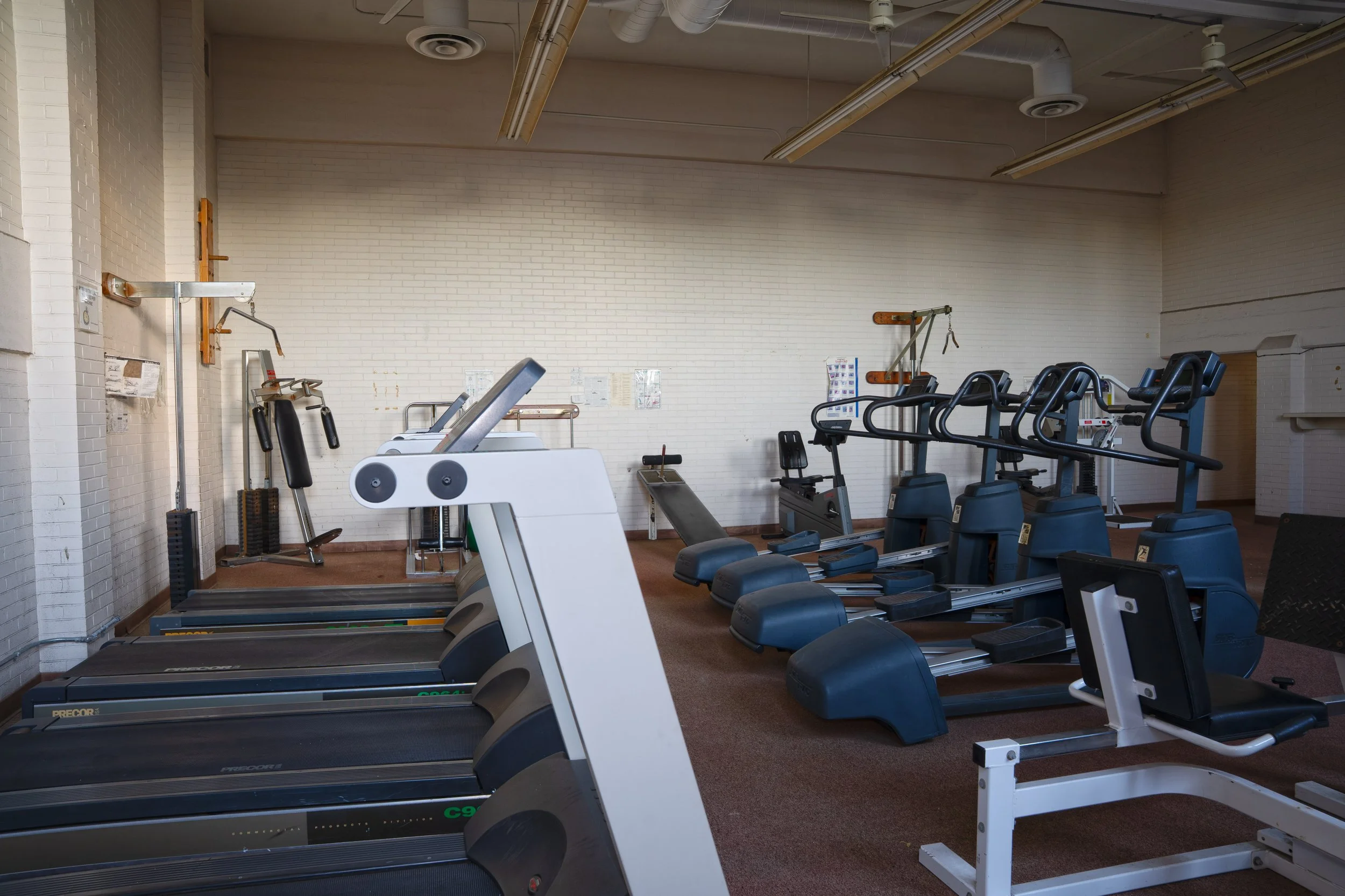 weight room at the end of the gymnasium corridor on the 2nd floor shot 3