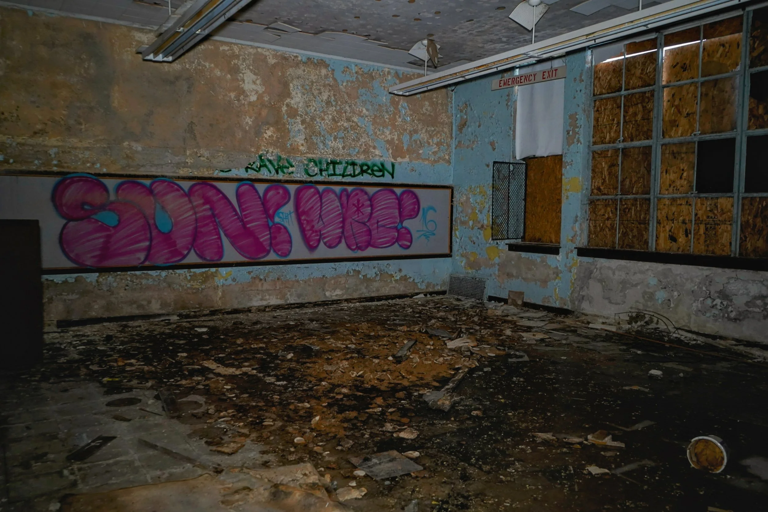 Another room in the North Wing has had its chalkboard tagged over