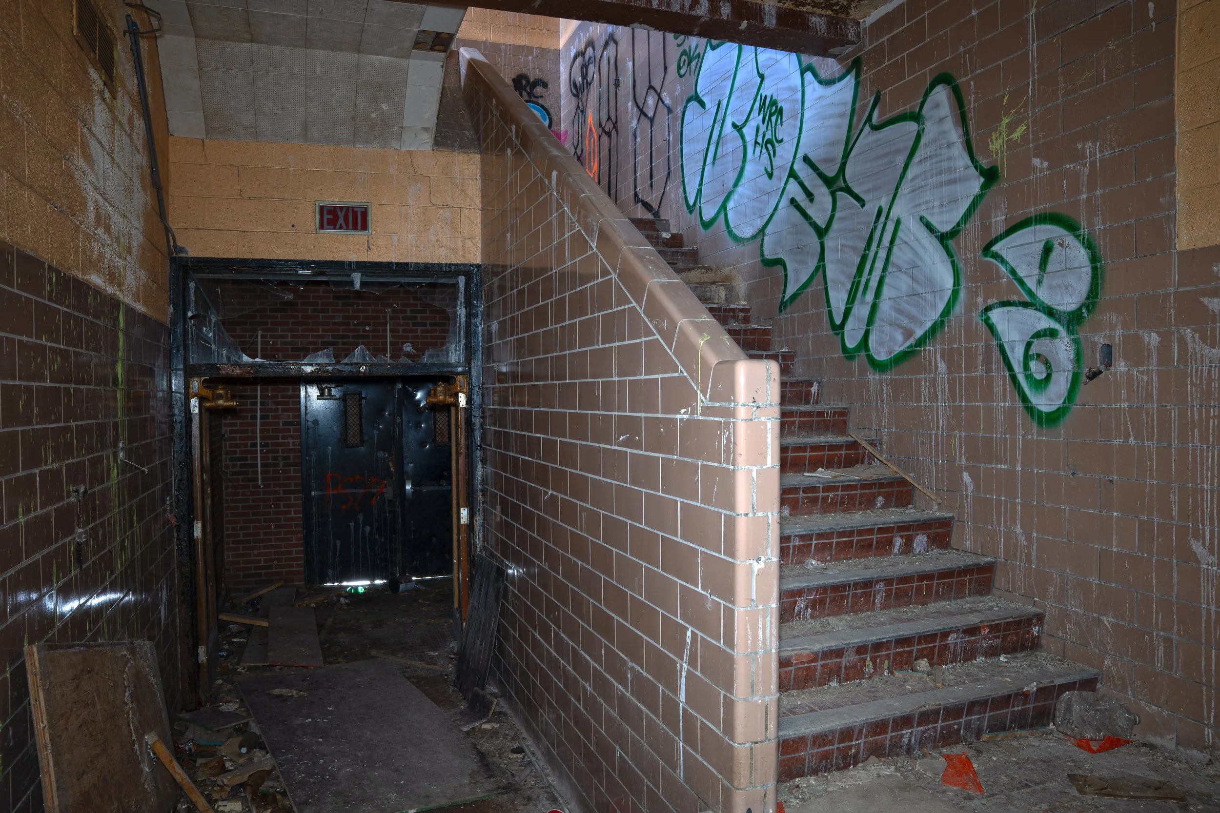 One of the entrance to the school