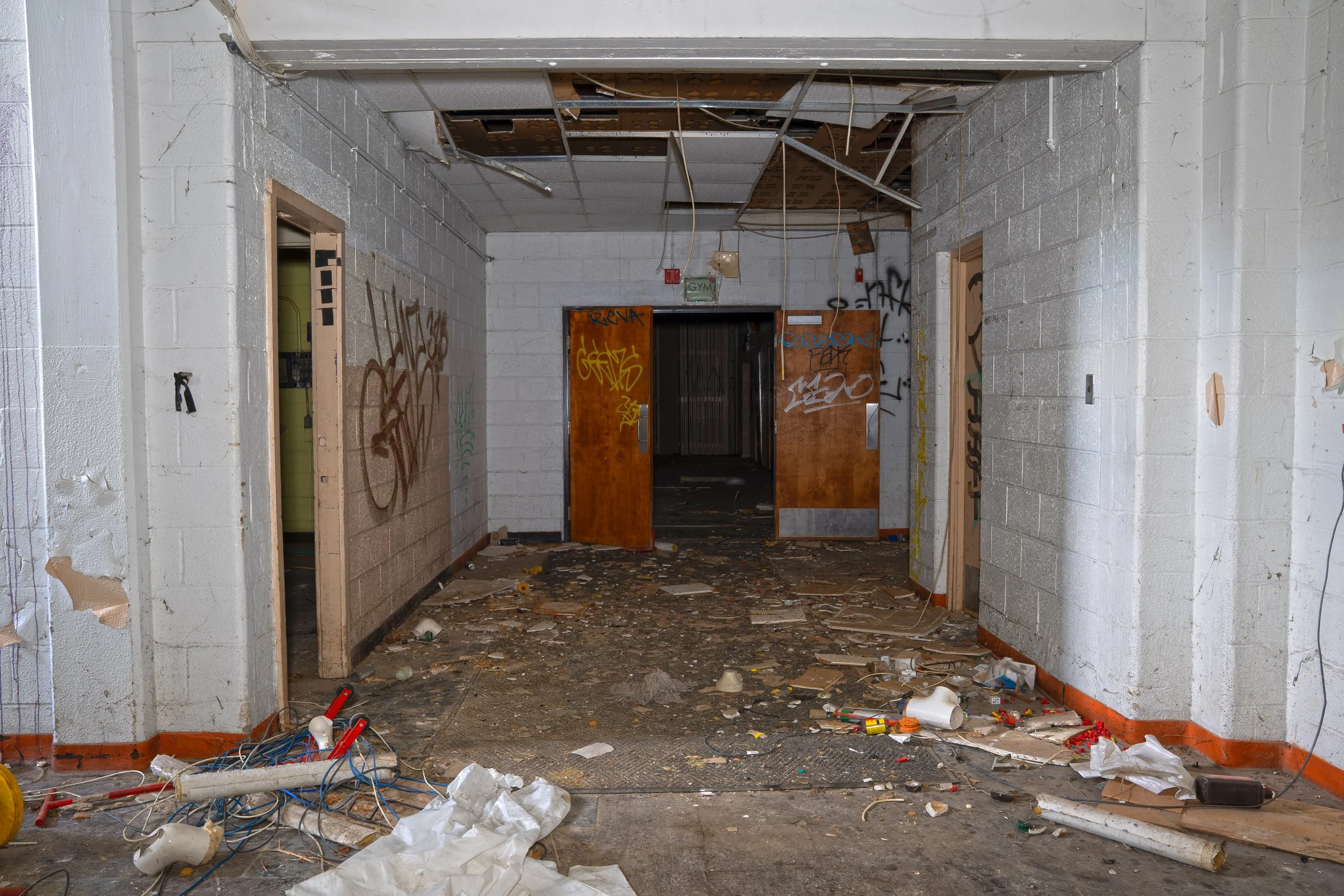 Entrance to Gymnasium from main hallway