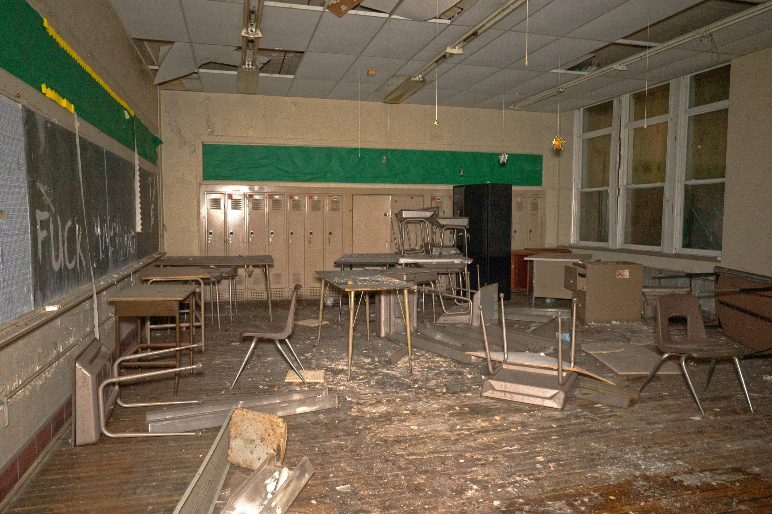 A classroom in the later additon