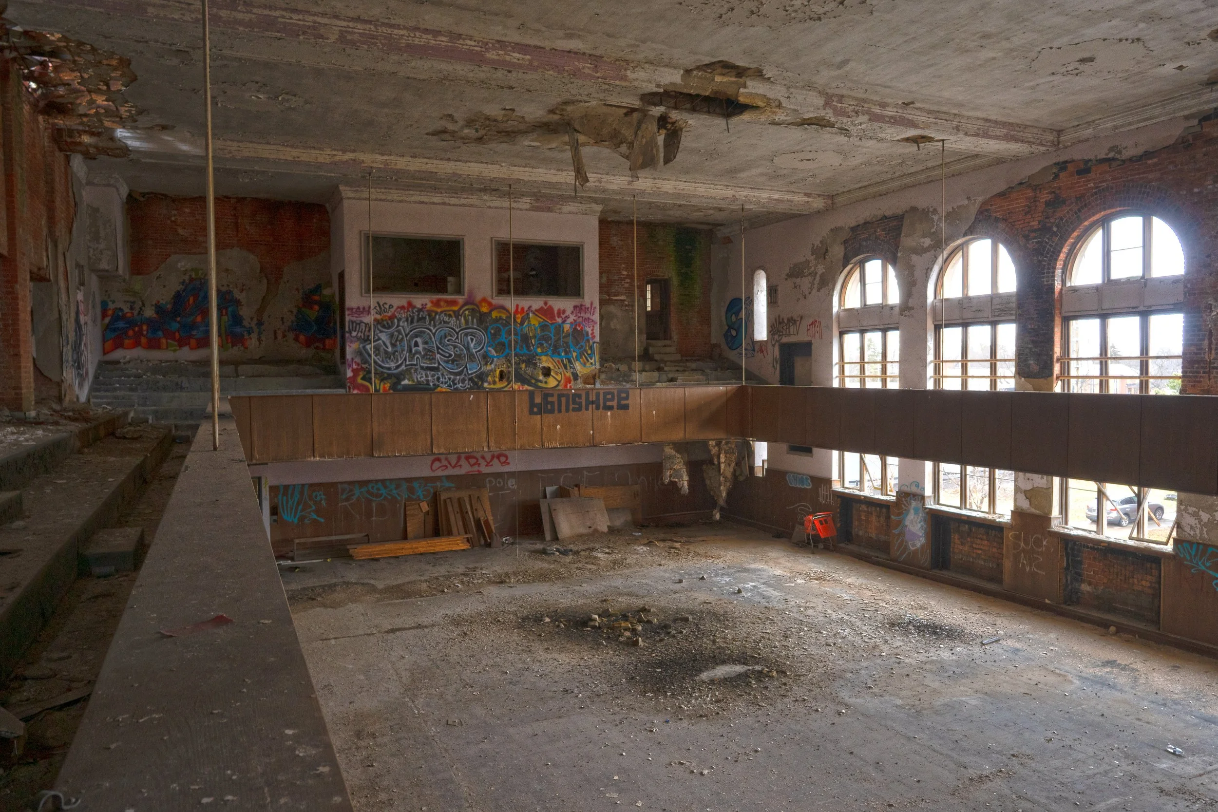 The original church sanctuary has been renovated many times leading to its more modern looking setup   