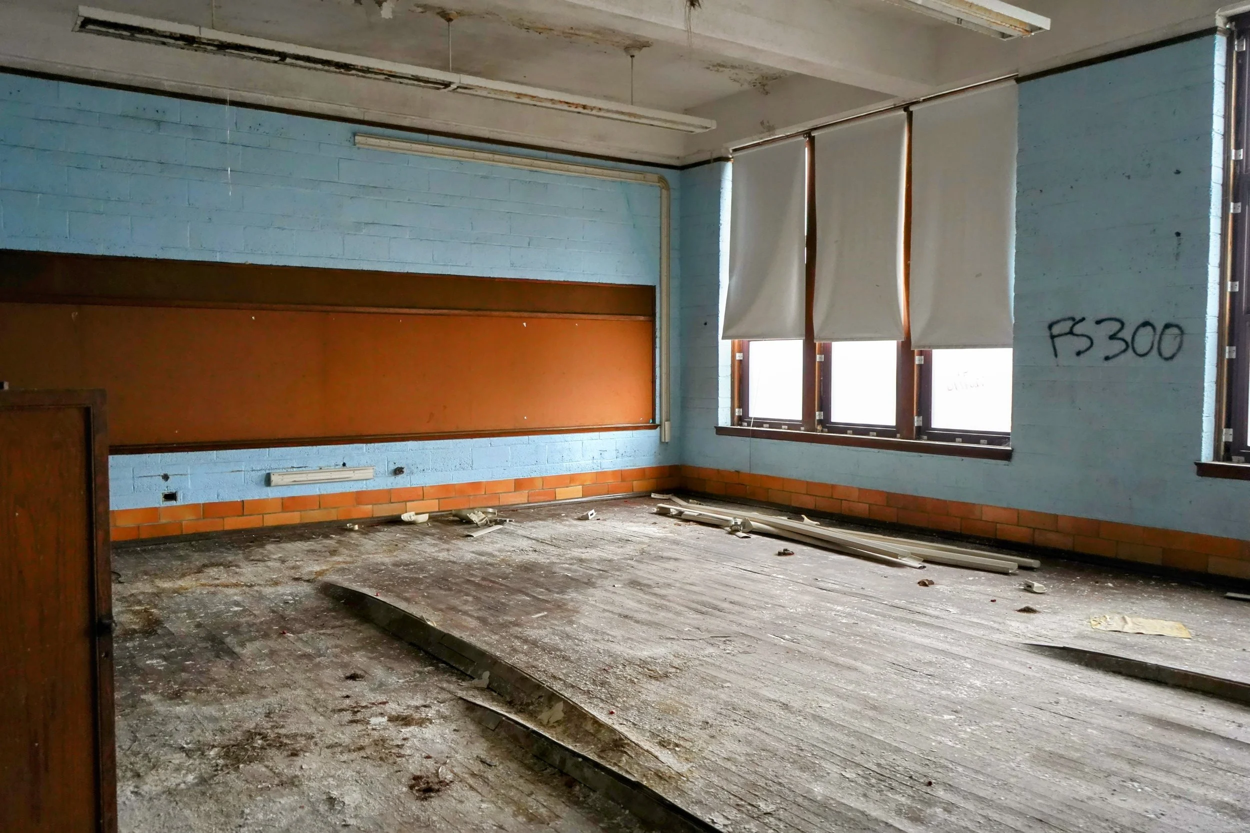 Some classrooms have began to warp but not as bad as some schools we have documented 