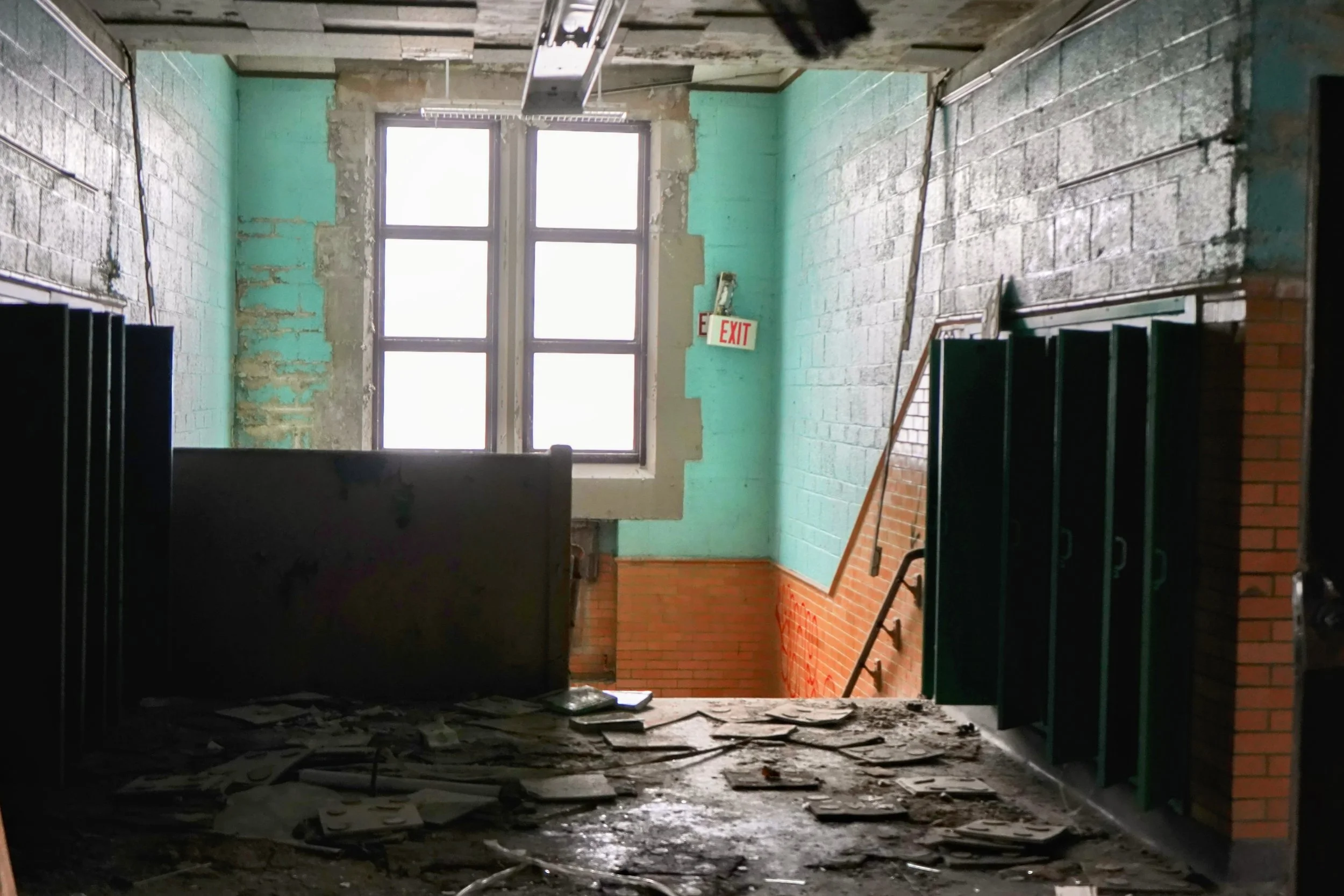 Another staircase on the second floor in very poor shape